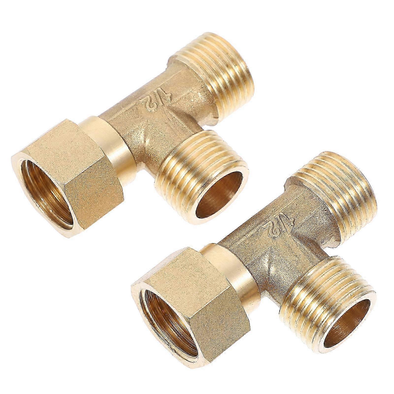 2pcs messing rør montering 90 grader smidd albue vannrør leddrør deler