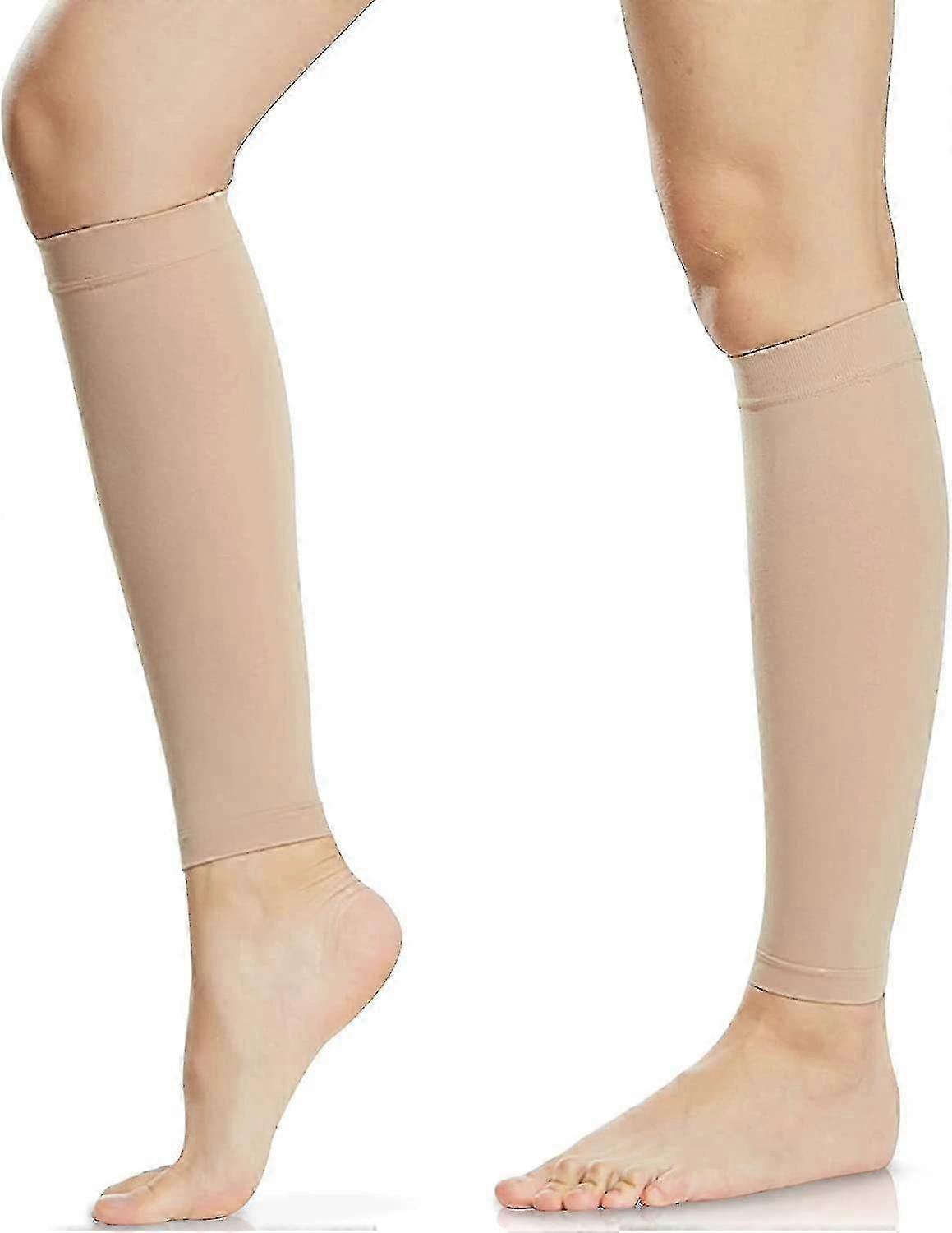 1 Pair Compression Calf Sleeves For Women & Men,20-30mmhg Graduated Support Footless Compression Socks
