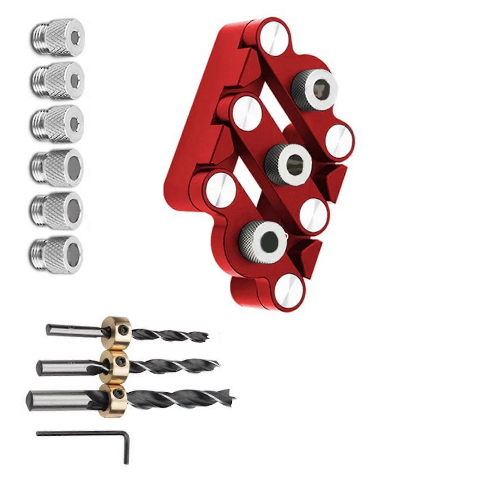 SelfCentering Woodworking Dowel Gauge Punch Locator For Woodworking Aluminum Alloy Drill Guide Precise Alignment Multicolor