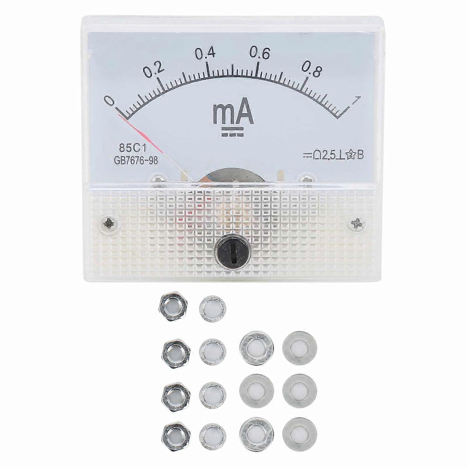 85C1 DC 0~1MA Pointer DC Ammeter Current Measuring Meter Pointer DC Ammeter