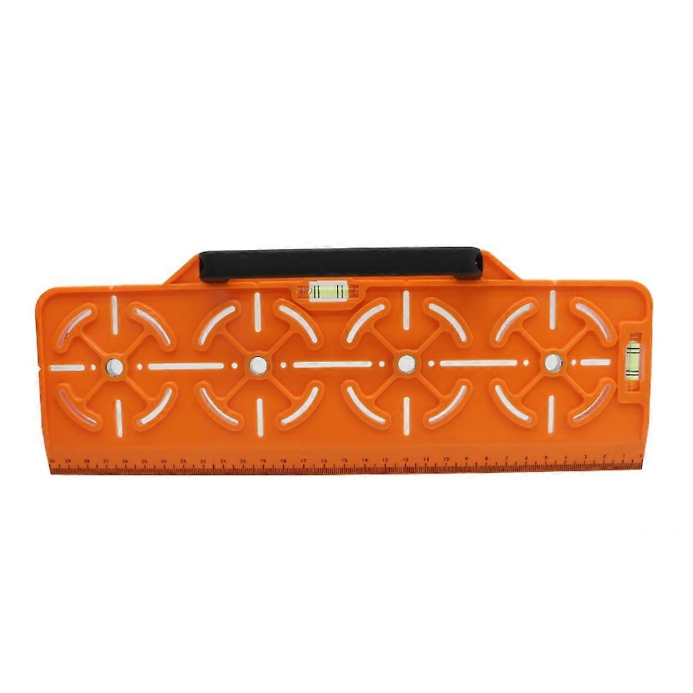 Drilling Template with Spirit Level and 30 cm Ruler- for Sockets/Flush-Mounted Boxes with Hanld- Electrical Installation