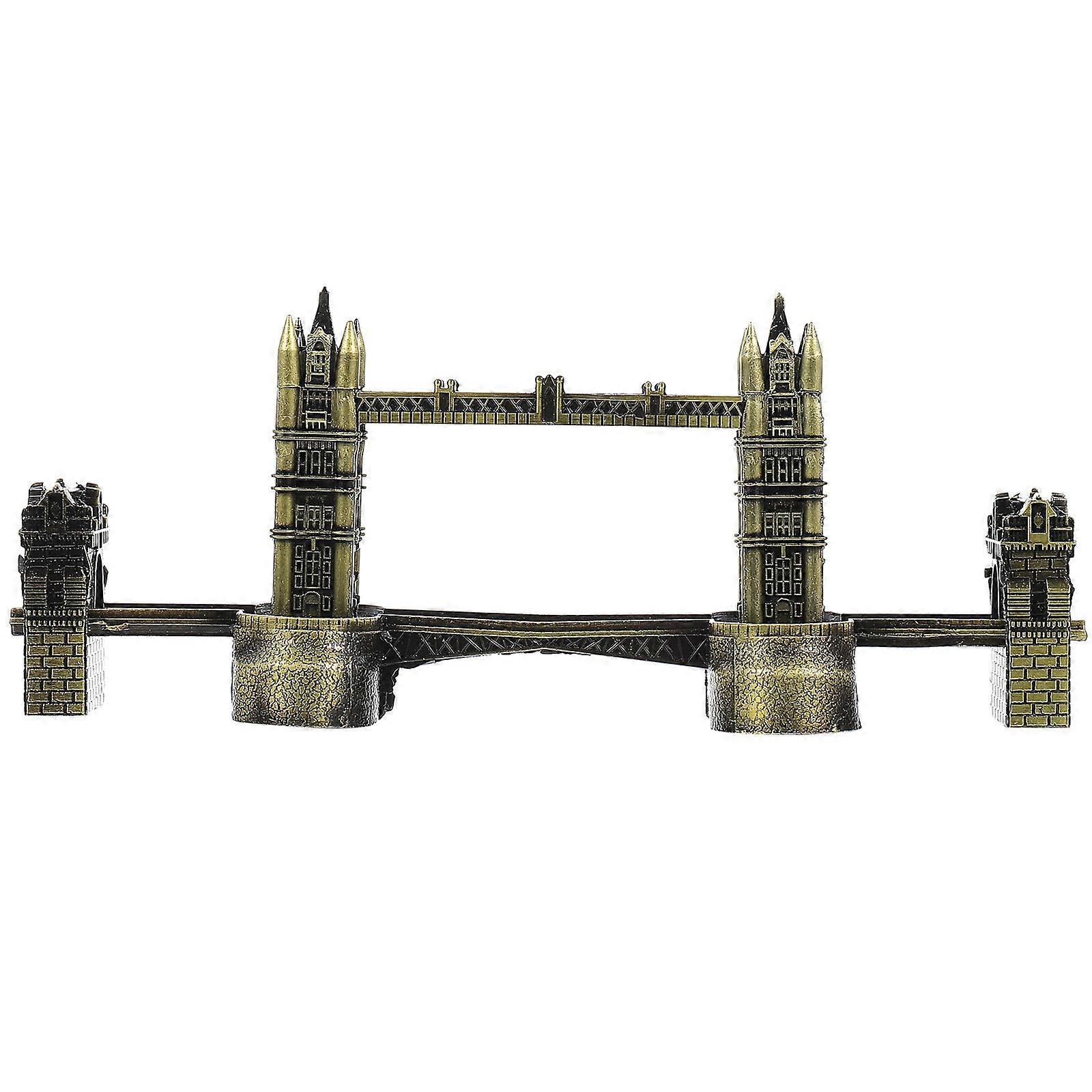 Alloy Bridge Model Desktop Decorative Architectural Model Art Craft Statue