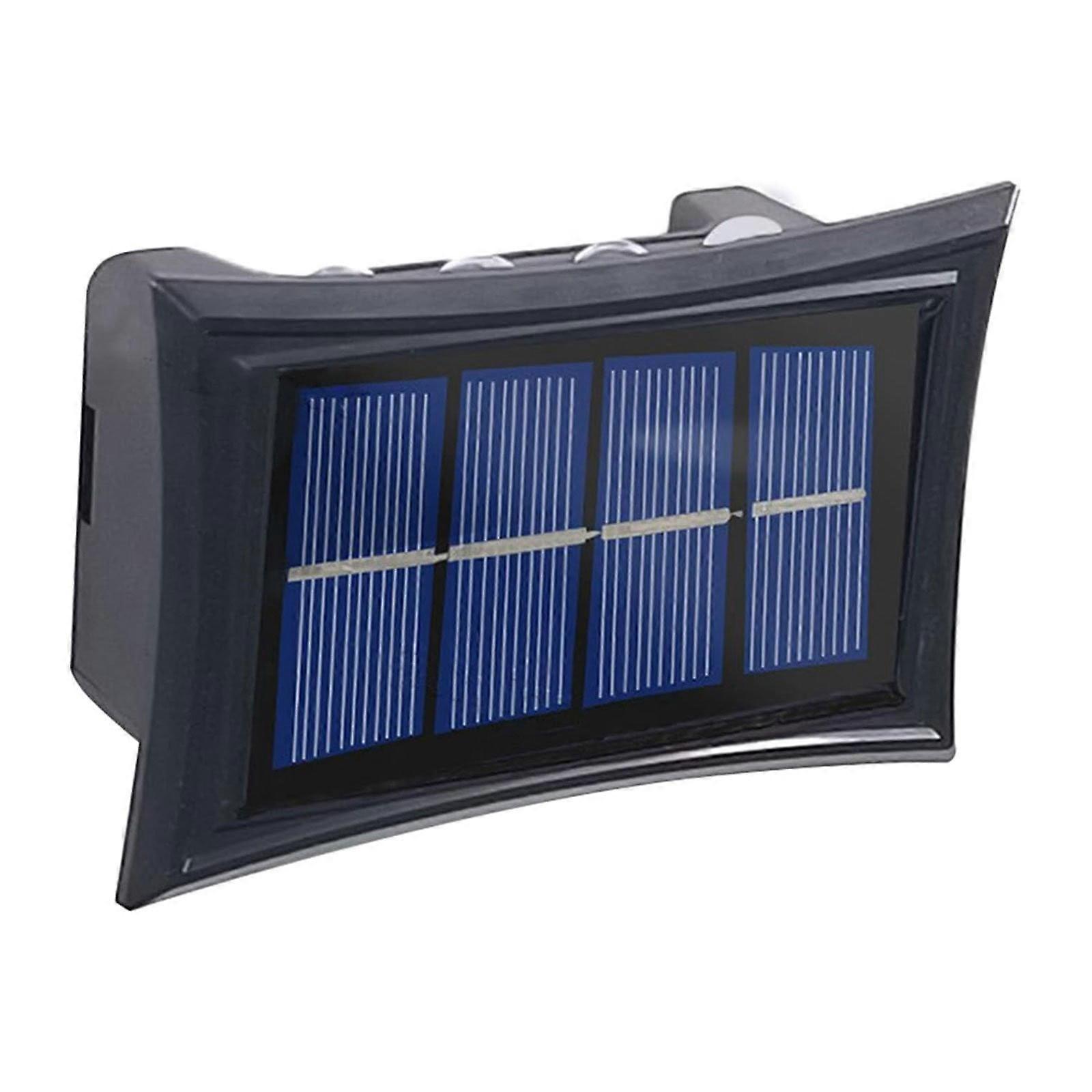 Solar Fence Lights, Multi-Color Up & Down Lighting, IP65 Waterproof, Easy Install, Compatible with Yard, Garage, Porch