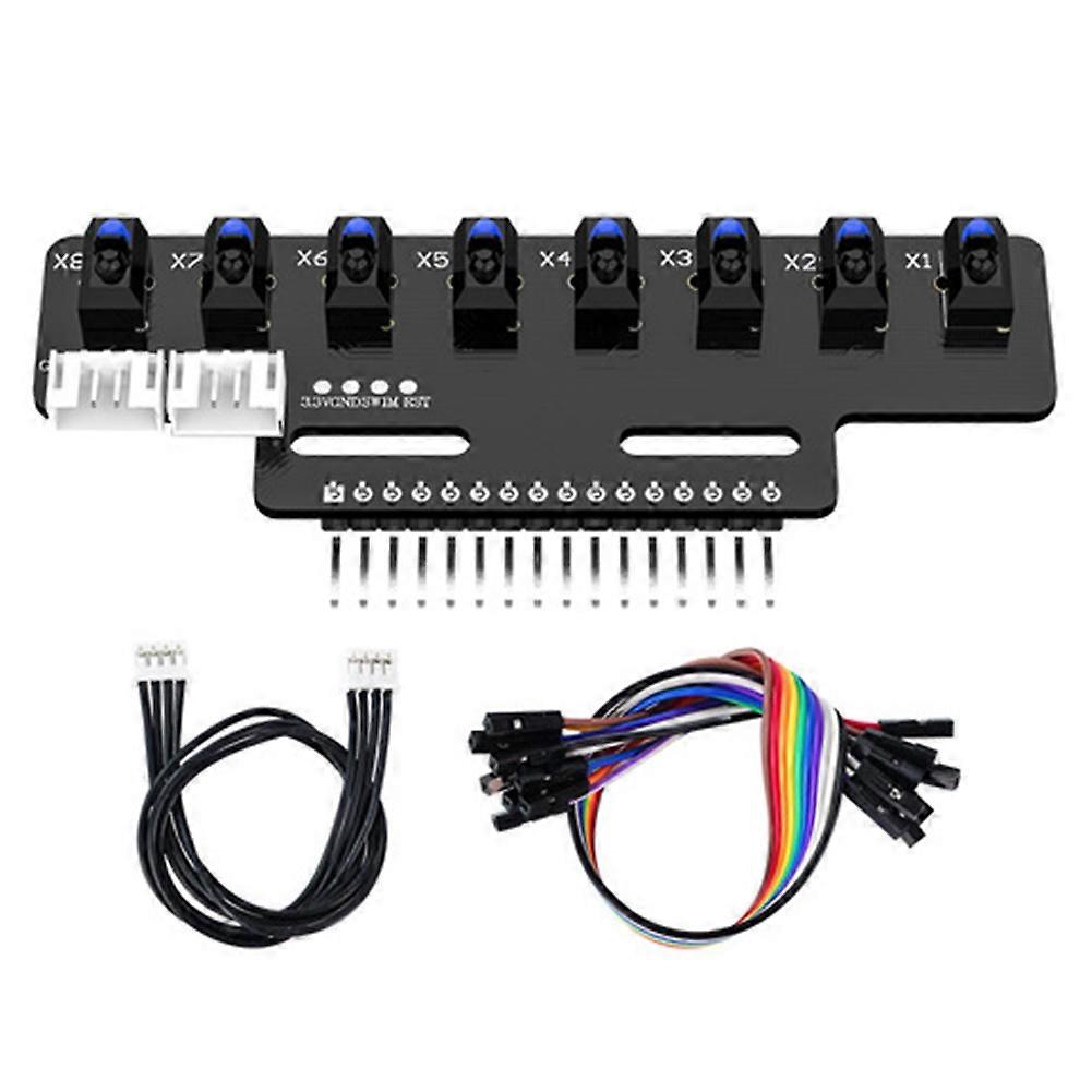 1PCS 8 Channel High Precision Electronic Infrared Line Tracking Sensor Module Support Automatic Calibration B