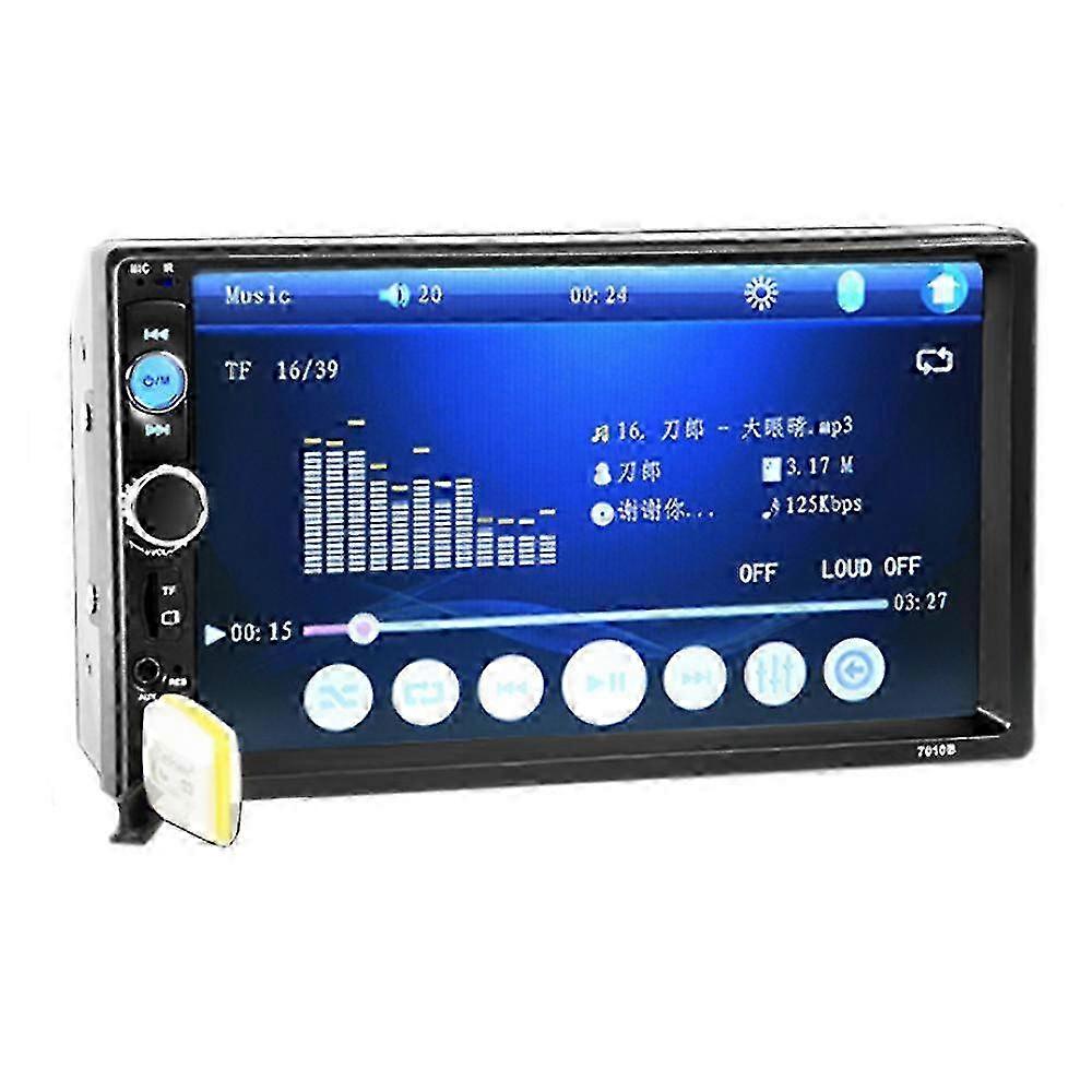 7" Double 2 DIN Car MP5 Player bluetooth Touch Screen FM Stereo Radio w/ Camera FT