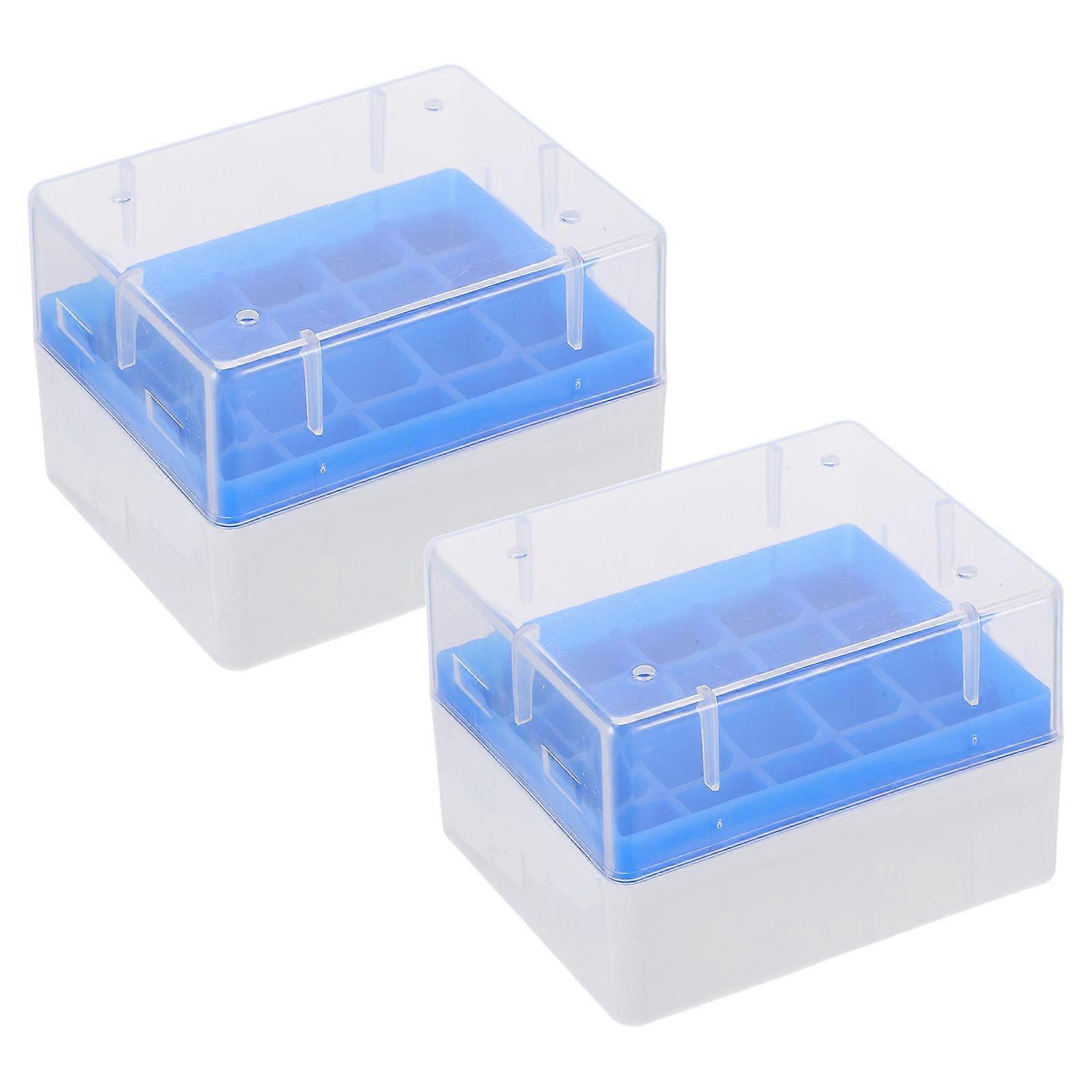 Microtube Storage Box PP Material for Cryogenic Sample Storage 2Pcs Container