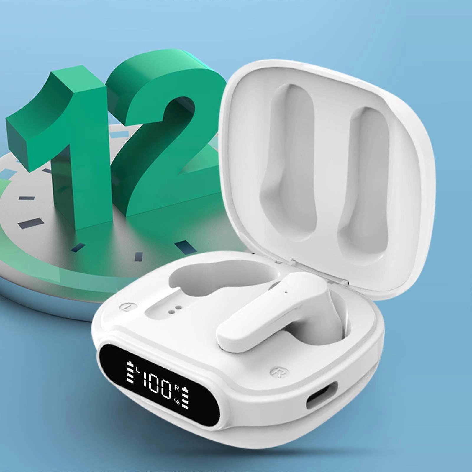 Quinlirra New In-Ear Bluetooth 5.1 Earphones, Dual Mode, Ultra-Long Battery, Digital Display, Compatible with iOS/Android