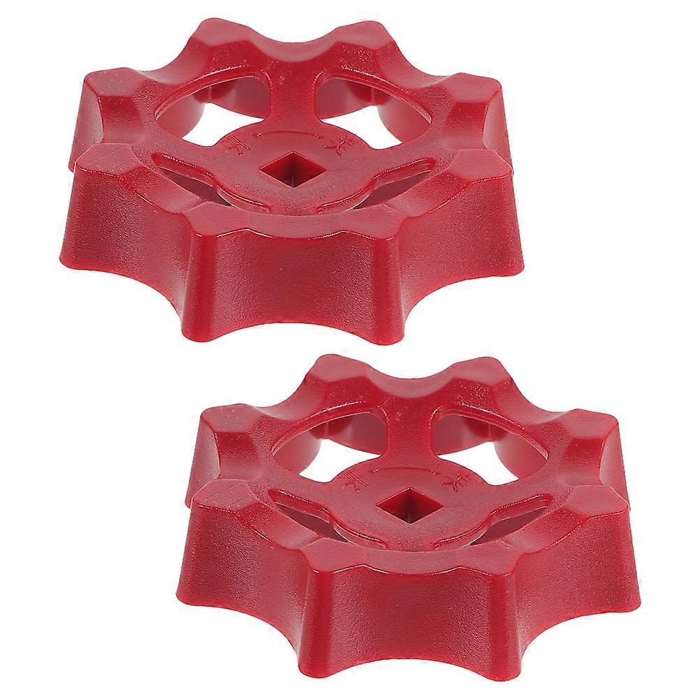 Valve Handwheel Outside Faucet Handle for Hose Bibb Replacement 2Pcs Red ABS
