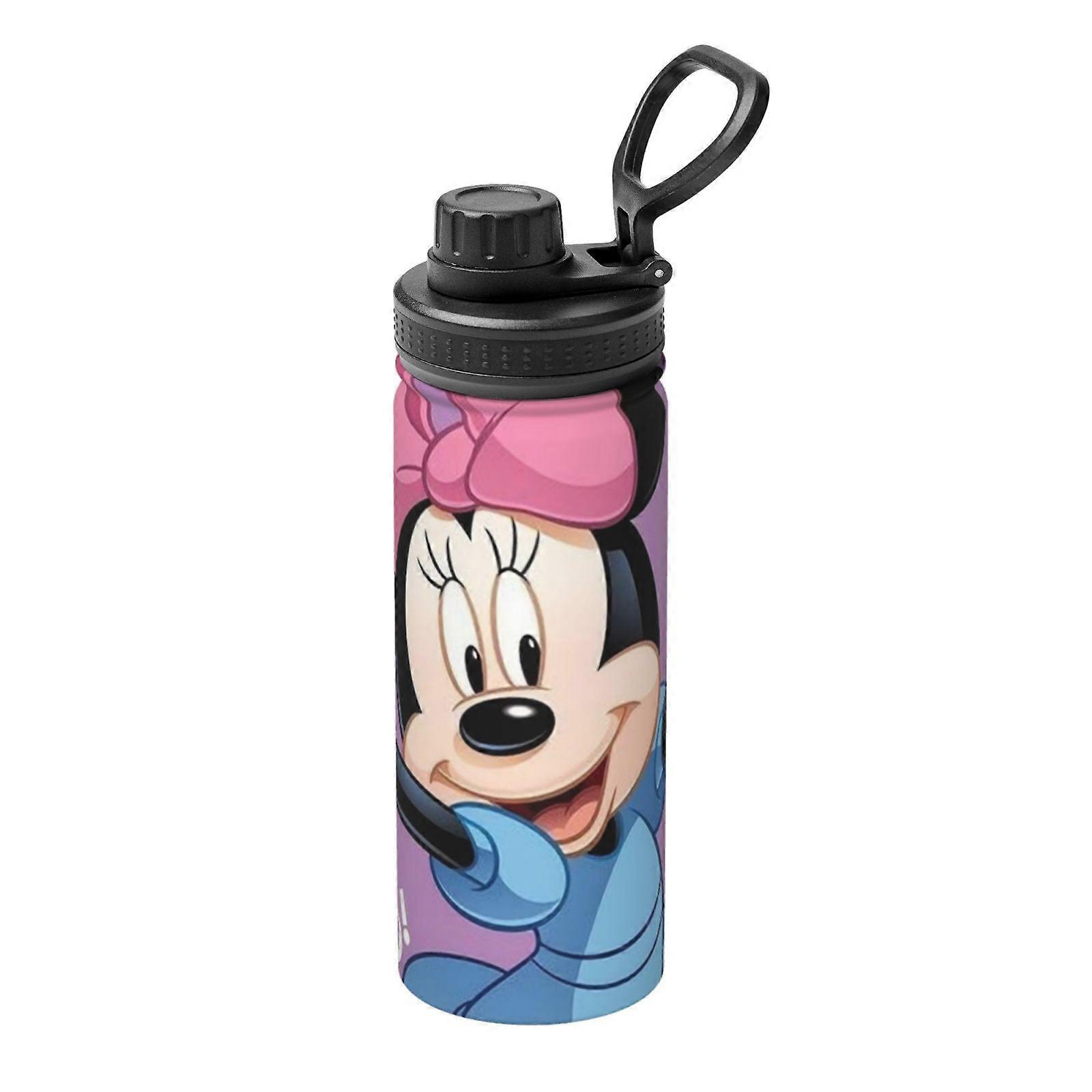 Minnie Mouse Sports Insulated Water Bottle Stainless Steel Portable Cup Outdoor Water Bottle Fashion Travel Fitness Student\r\n One Size.