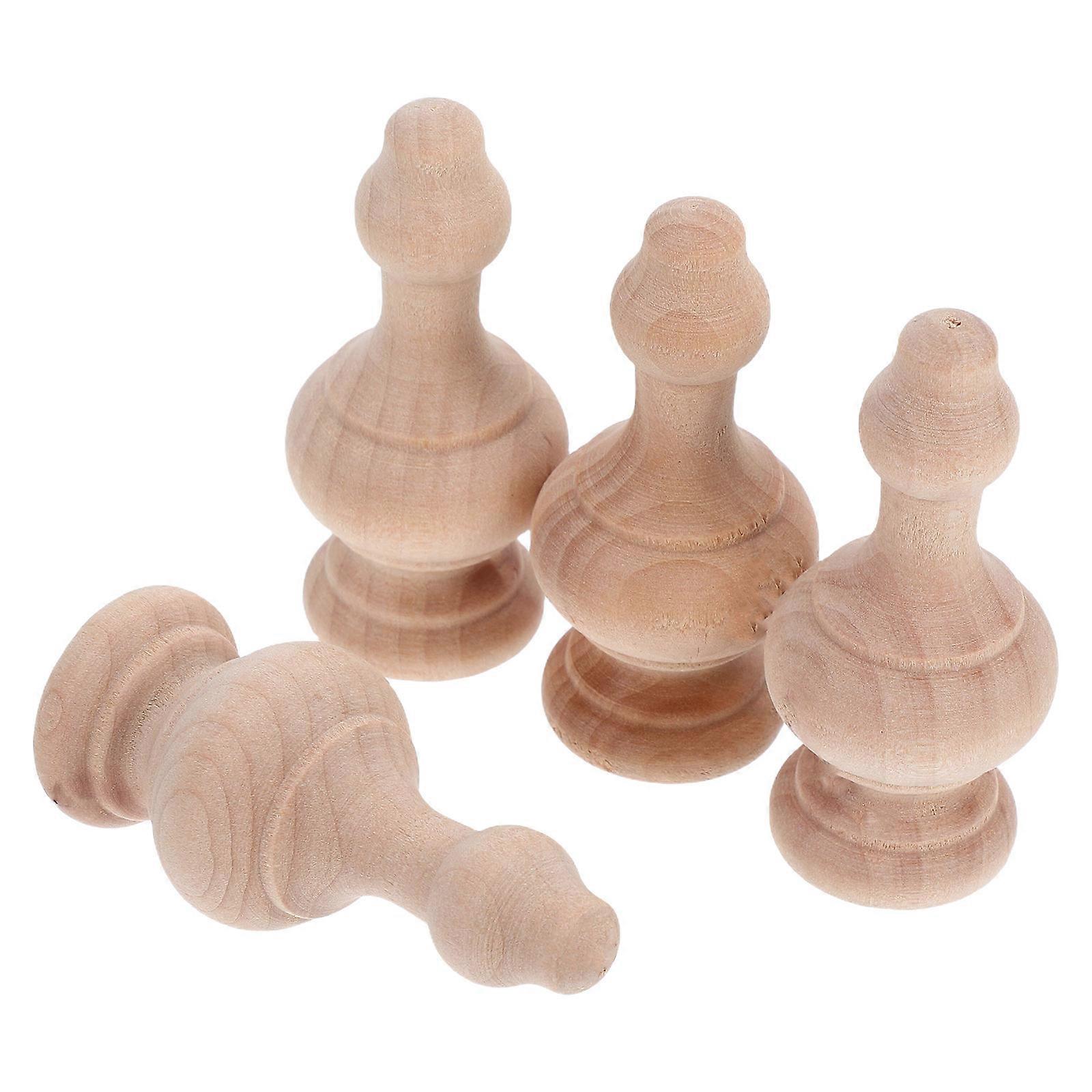 Small Arch Bridge Wooden Baluster for Rustic Home Table Decoration 4Pcs