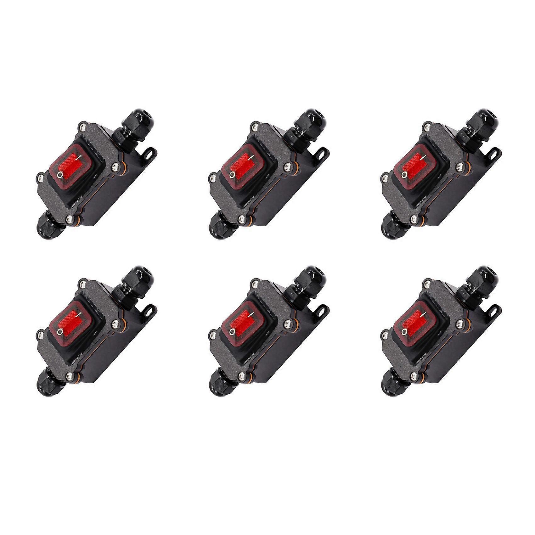 6X IP67 Waterproof Inline Switch 12V DC 20A High Current Power Waterproof Switch