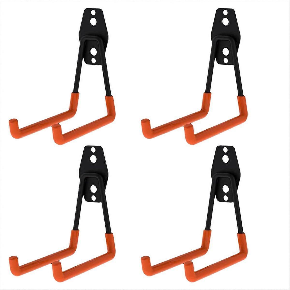 4PCS Metal Hook Garage Organizer Wall Mount Bicycle Hanger Hooks