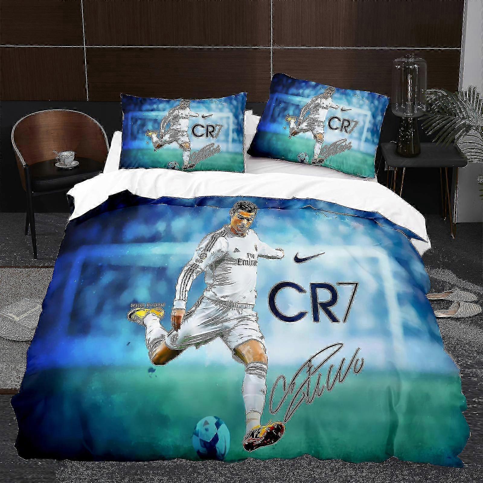 لاعب K3 # 3D ثلاث قطع مجموعة Taille سلسلة كرة القدم C رونالدو لحاف غطاء المنسوجات المنزلية