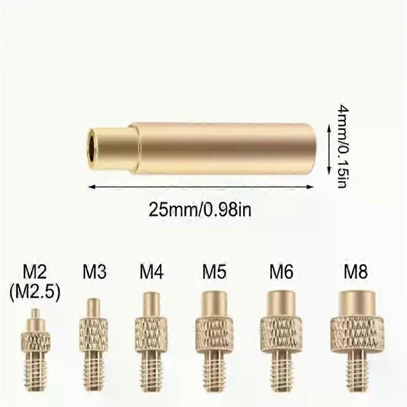 7/9/10Pc Heat Insert Nut Iron Tip M2 M3 M4 M5 M6 M8 Brass Thread Embedded Kit Tool For Plastic 3D Printer Soldering Iron