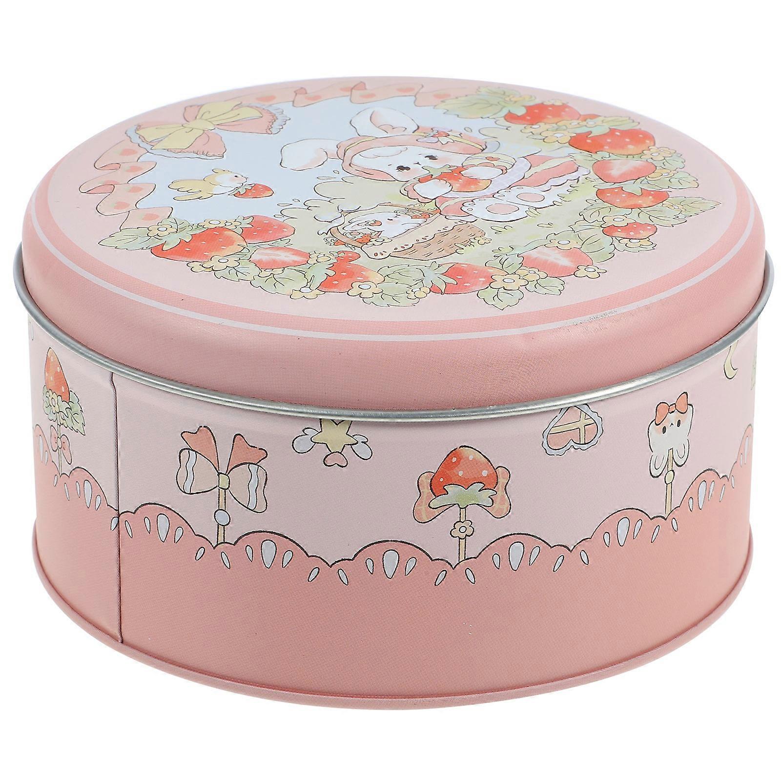 Easter Bunny Candy Tin Box 2pcs Cookie Goodies Storage Container