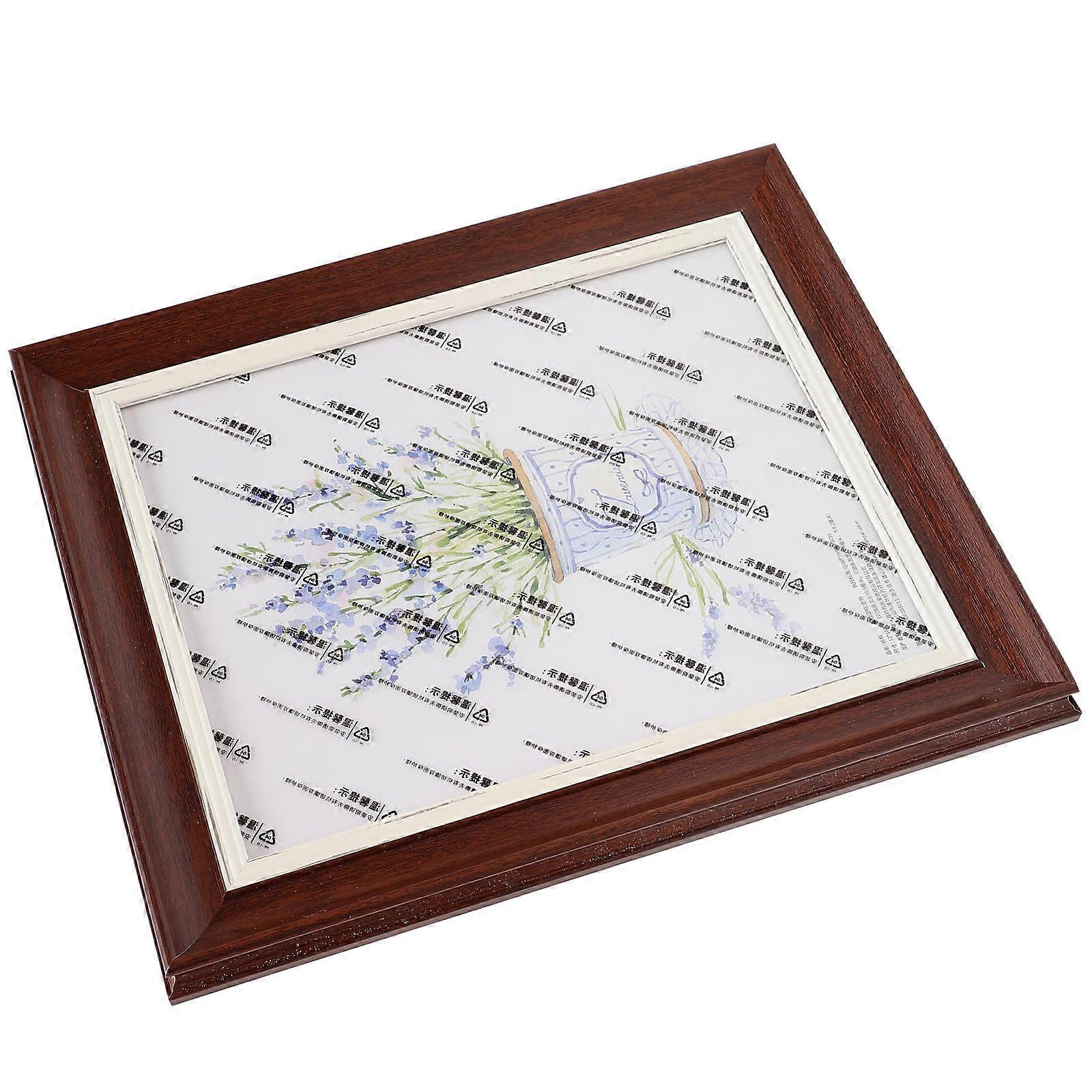 Solid Resin Frame Picture Frame for Desktop Photo Display 3Pcs Light Brown