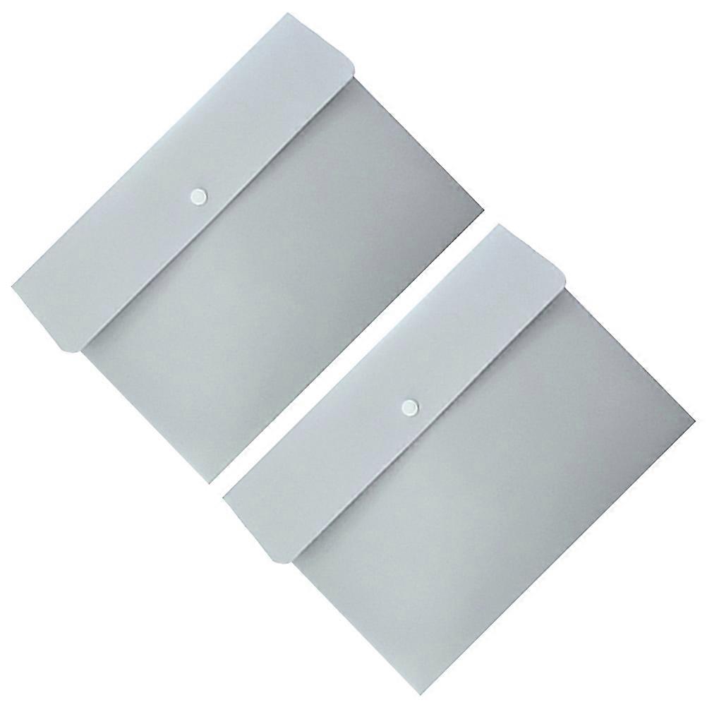 Document Organizer Buckle File Pockets for 2Pcs Blue Document Holders