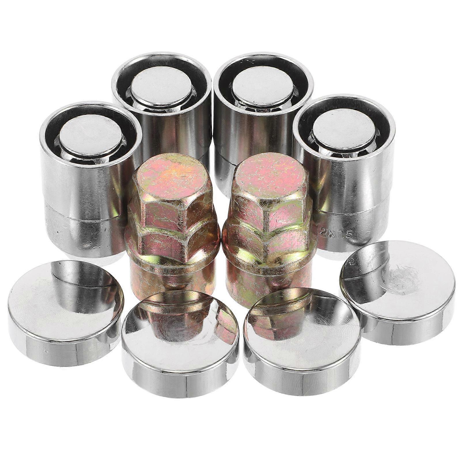 Assorted Color Wheel Lock Lug Nuts for Car 10Pcs with Dust Caps Included