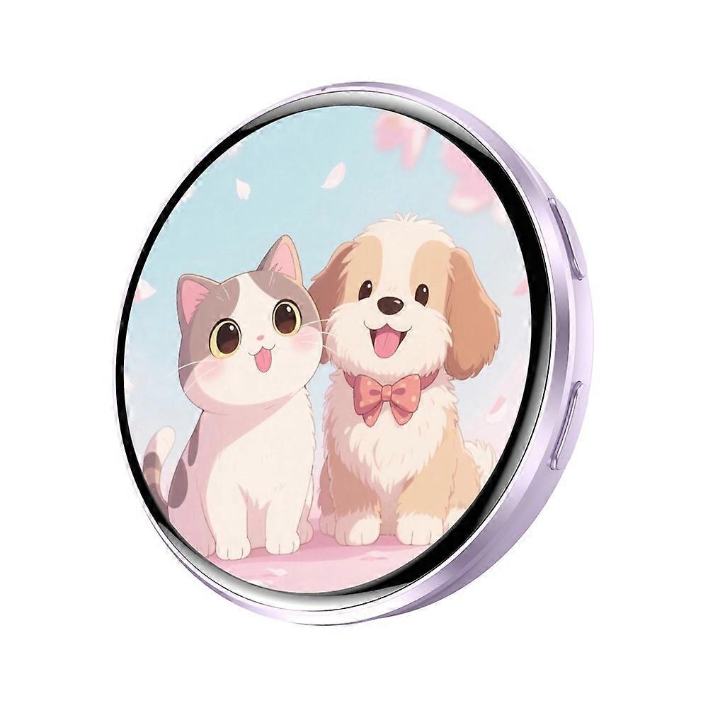 E87 1.7 inch Electronic Display Badge Bluetooth-Compatible DIY LED Name Tag Pin High Definition Display Brooch Gift for Students F