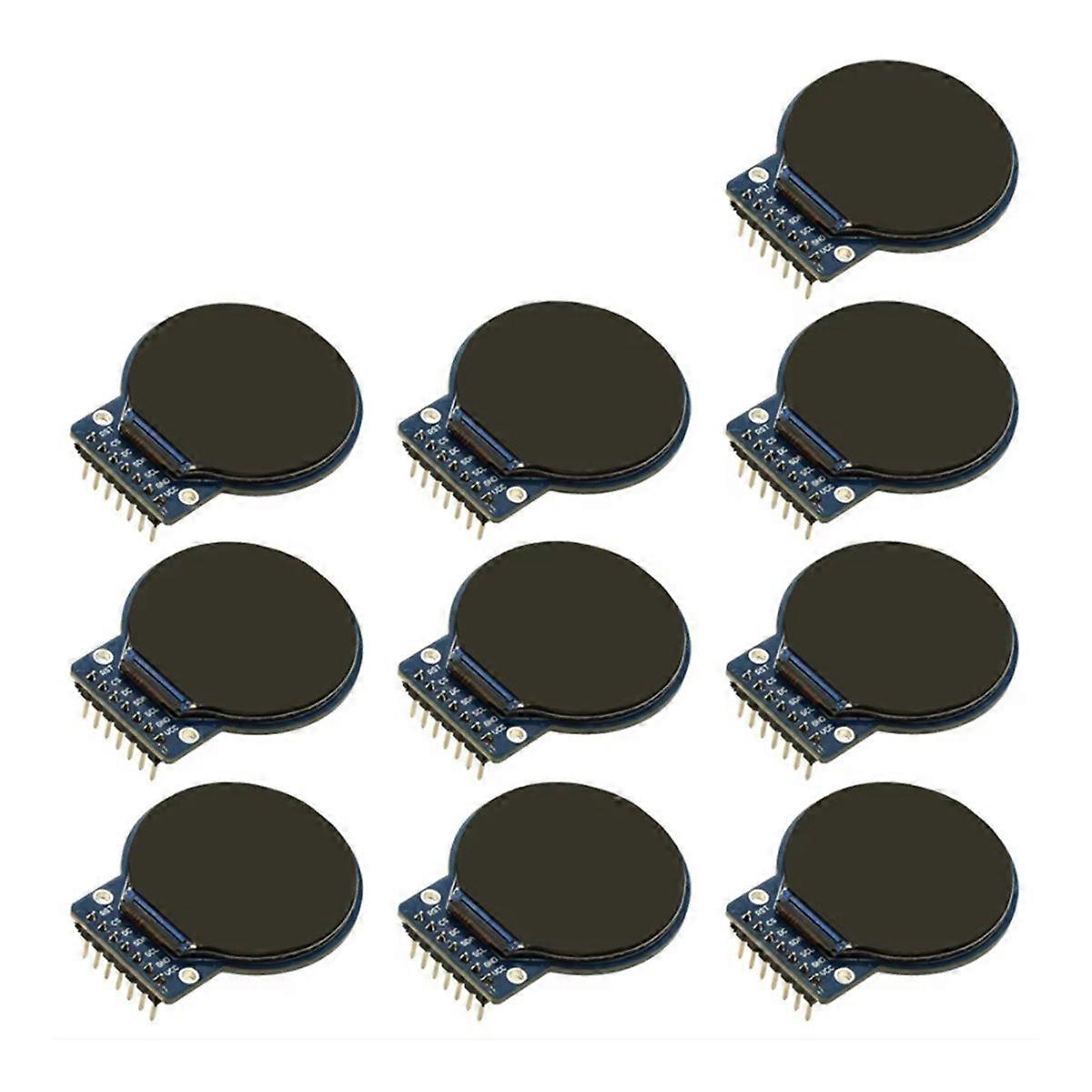 10Pcs 1.28in Round TFT LCD Display 240x240 Compatible with for ESP32 for DIY Smart Watch Projects GC9A01 Driver