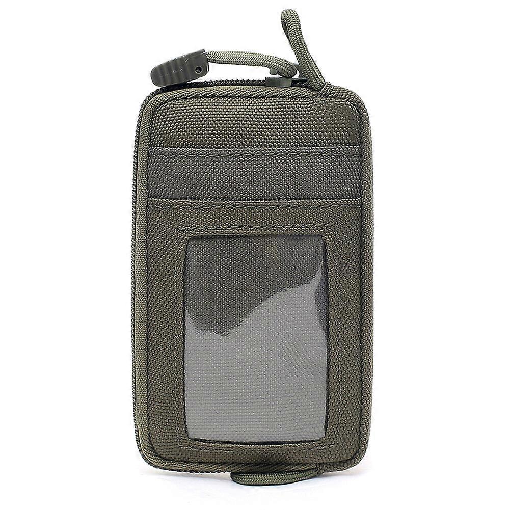 Tactical Front Pocket Nylon Minimalist Wallet with Zippers -Small Coin Purse