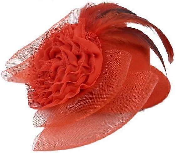 Mini Top Hat Hair Accessory, Red