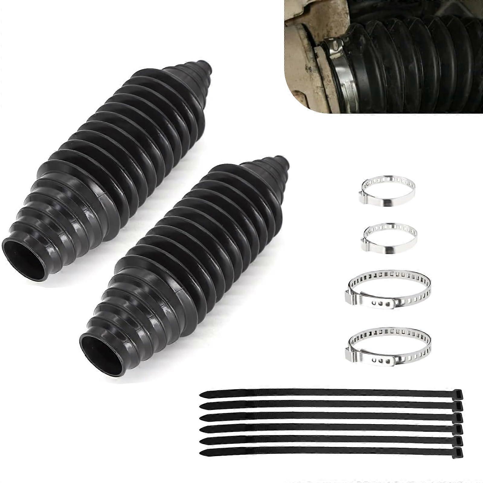 2PCS Steering Rack Boot and Tie Rod Boot Kit, Heat Resistant Dustproof Universal Car Protection