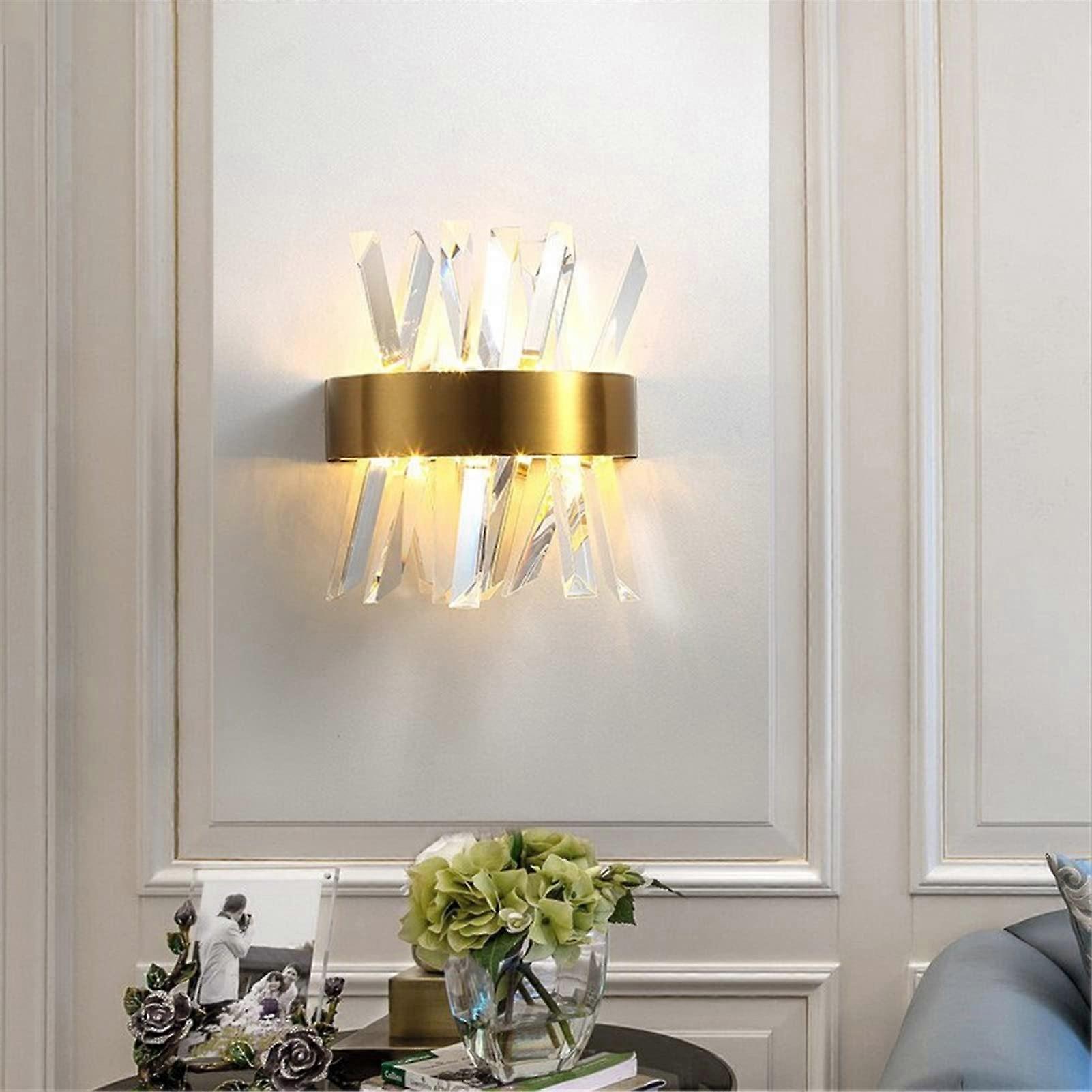 Modern Crystal Wall Sconce with Elegant Design for Bedroom and Bathroom Lighting