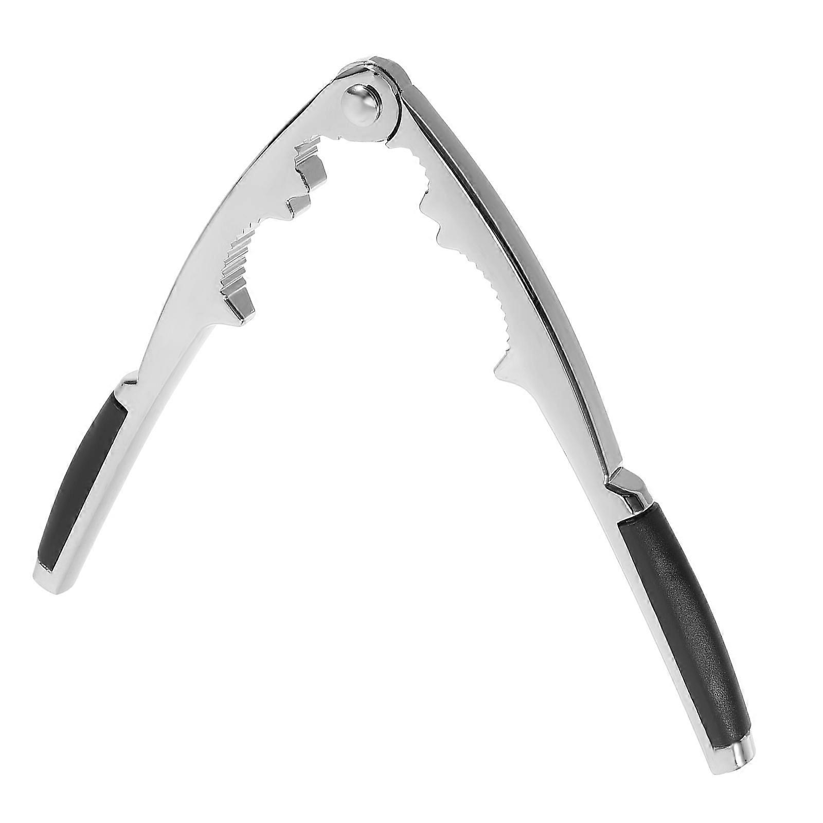 Multifunctional Zinc Alloy Nutcracker Tool for Cracking Walnuts and Crab Shells Silver