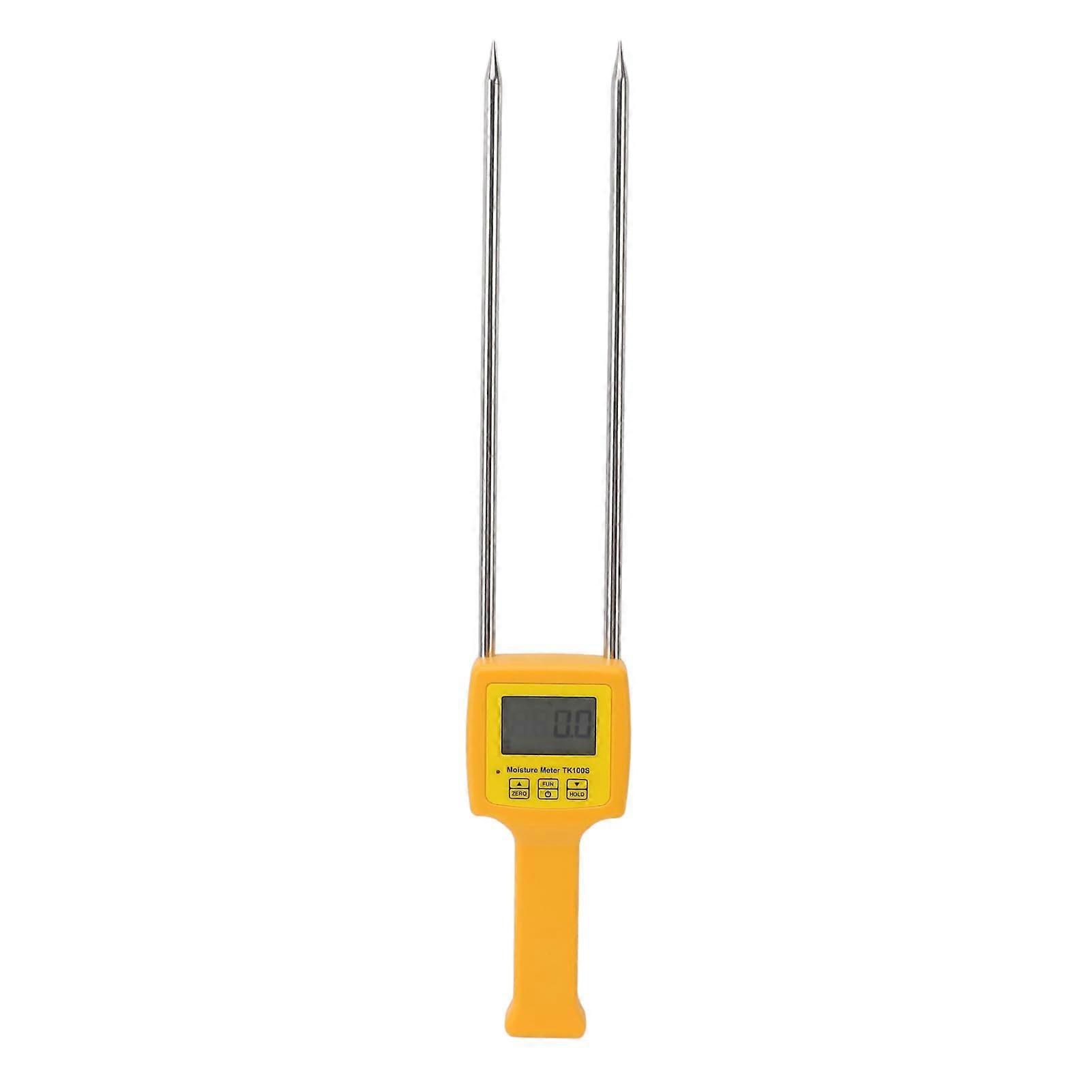 Digital Grain Moisture Meter with Probe for Wheat Corn Rice Soybean, Accurate LCD Grain Tester