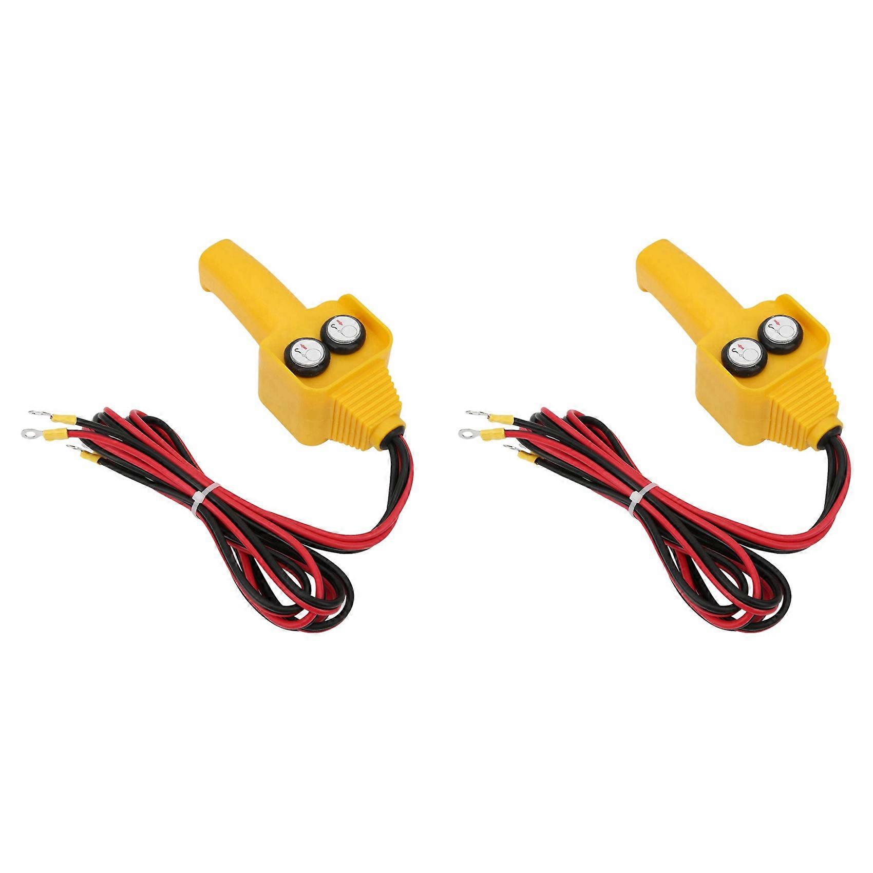 2X Car Winch Remote Control Switch Winch Remote Control Button Kit Switch Wired Winch Handle Switch