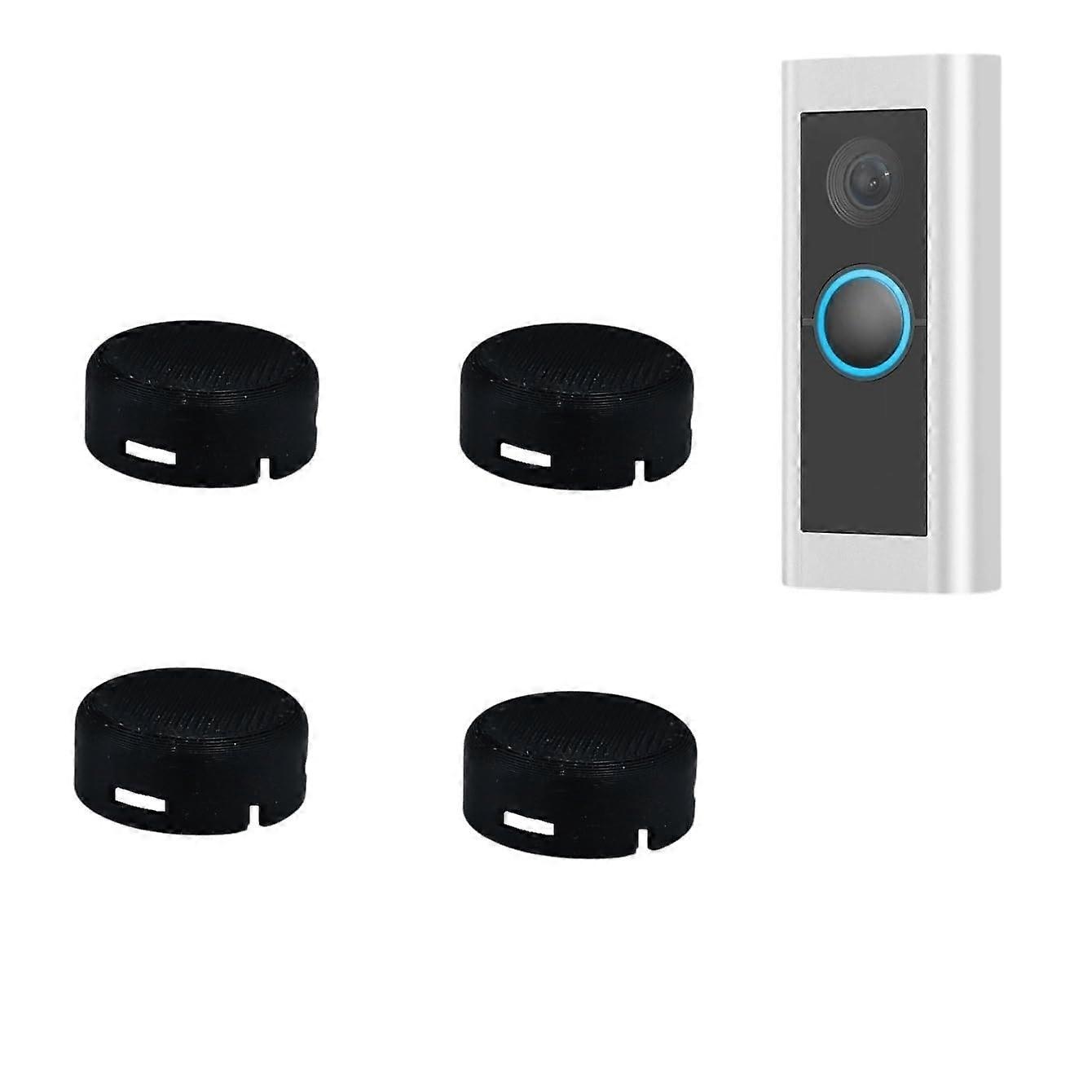 Replacement Buttons Compatible with Ring Doorbell Pro 4 Pack Black Accessories, Durable  Parts Compatible