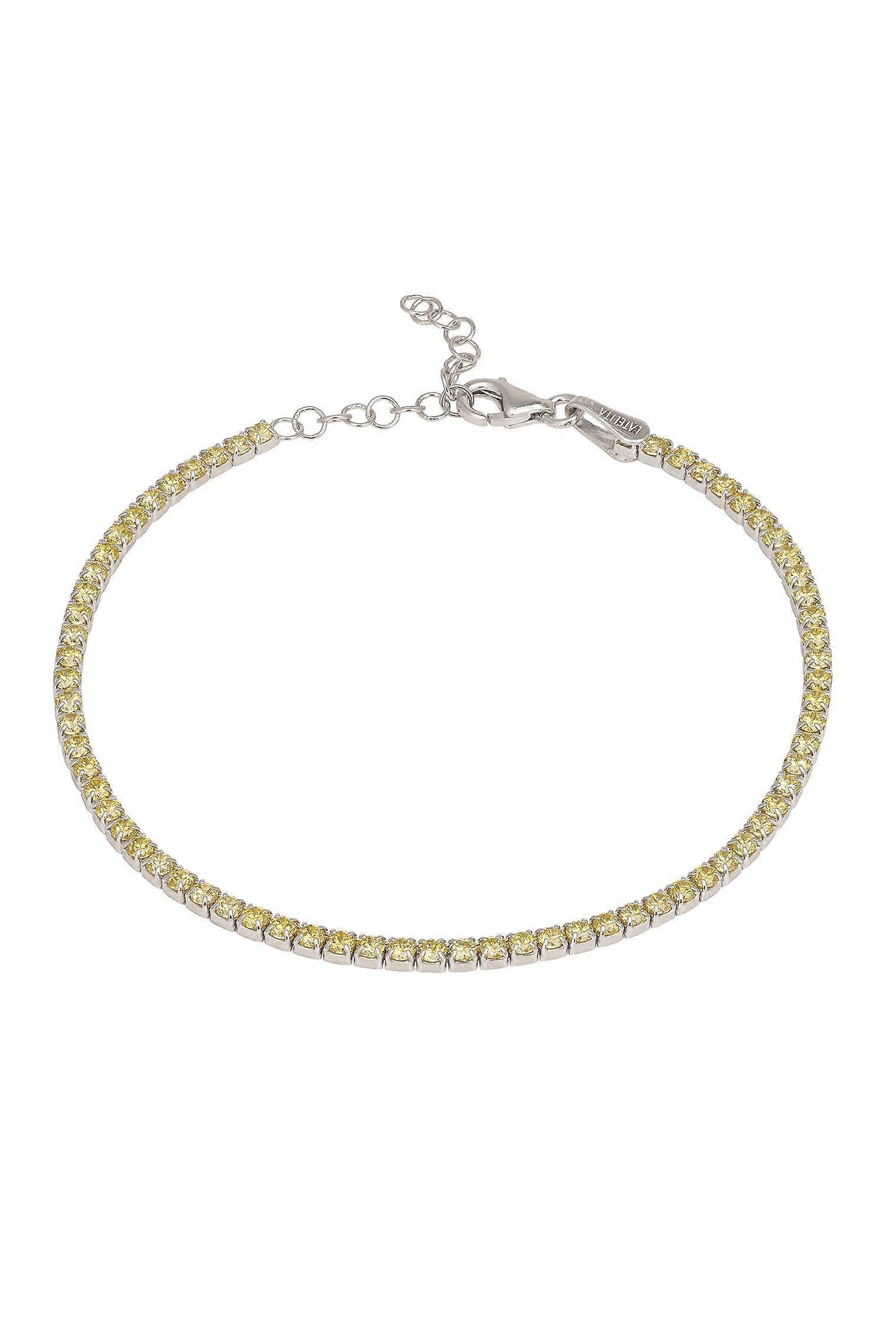 Tennis Bracelet Lemon Cz Silver