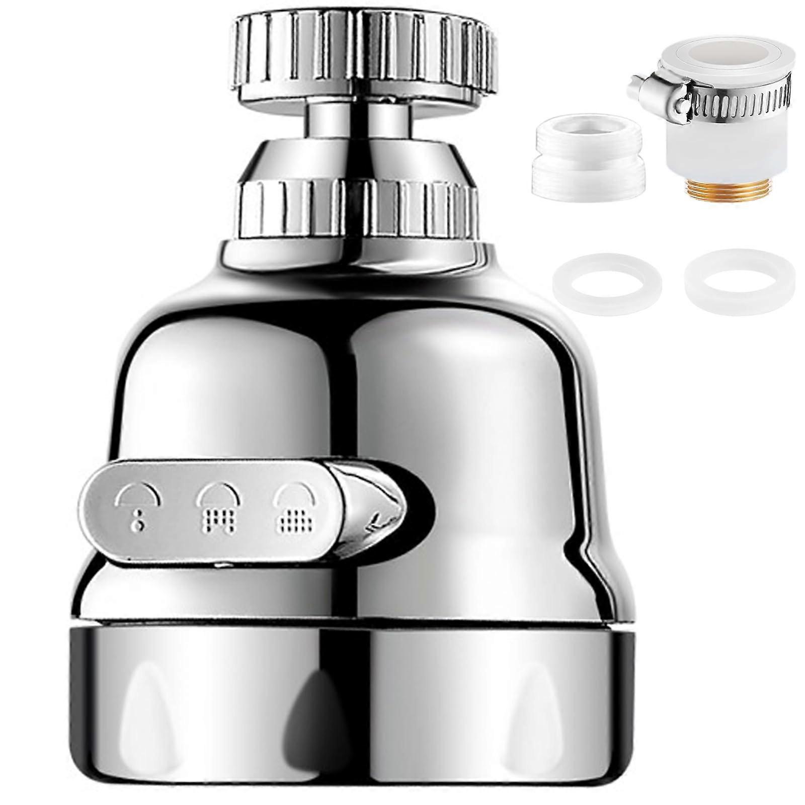 Kitchen Faucet Sprayer Extender 360° Rotation 3 Modes Water Saving Sink Tap Attachment