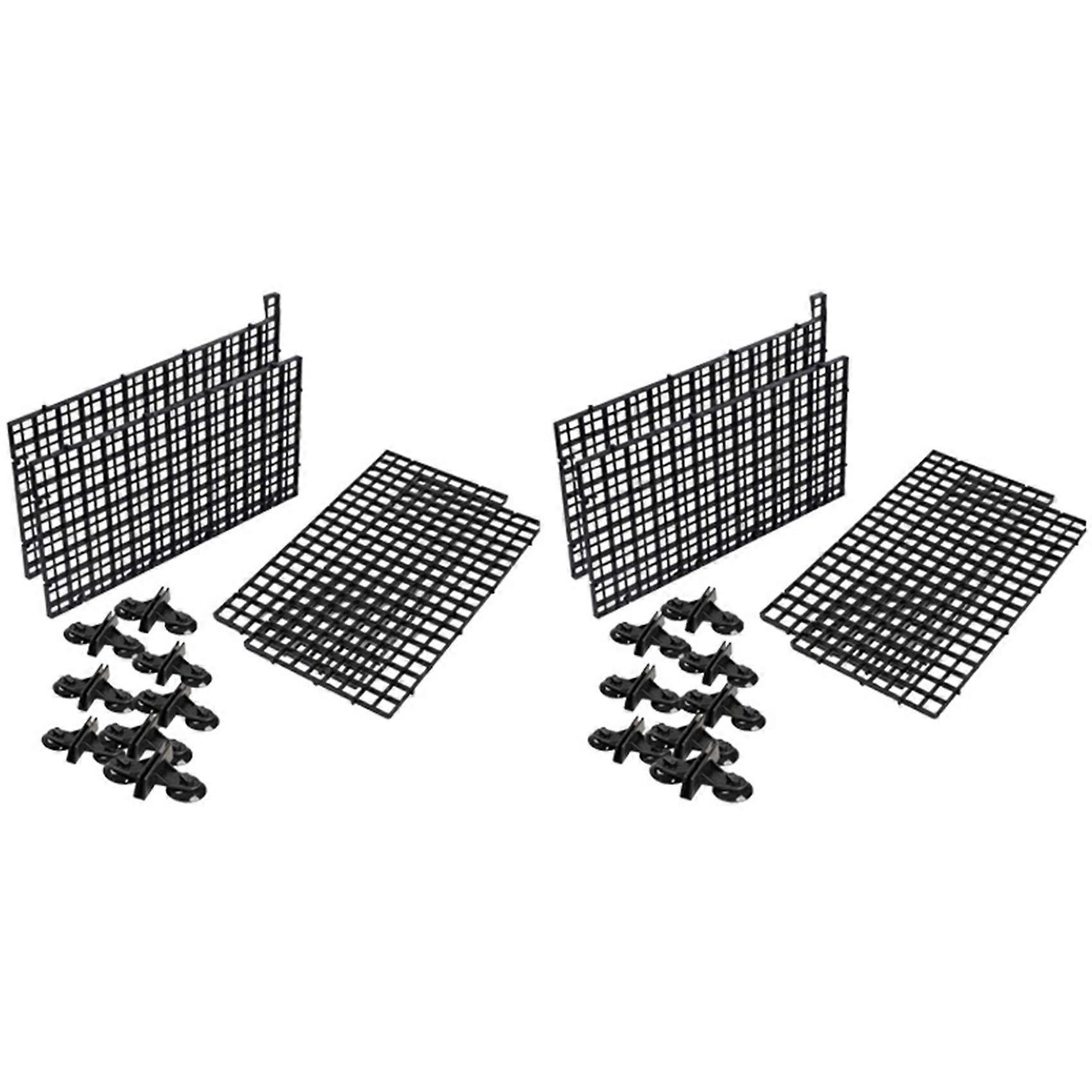 2X Aquarium Divider Tray Plastic Mesh Aquarium Egg Box Light Diffuser, Fish Tank Divider Filter Bottom Isolation