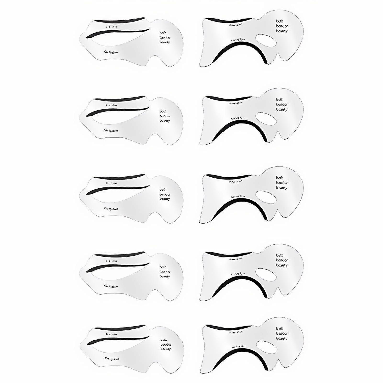 Reusable Eyeliner Stencil Tool for Precise Winged Liner and Brow Shaping Template, Cat Eye Guide