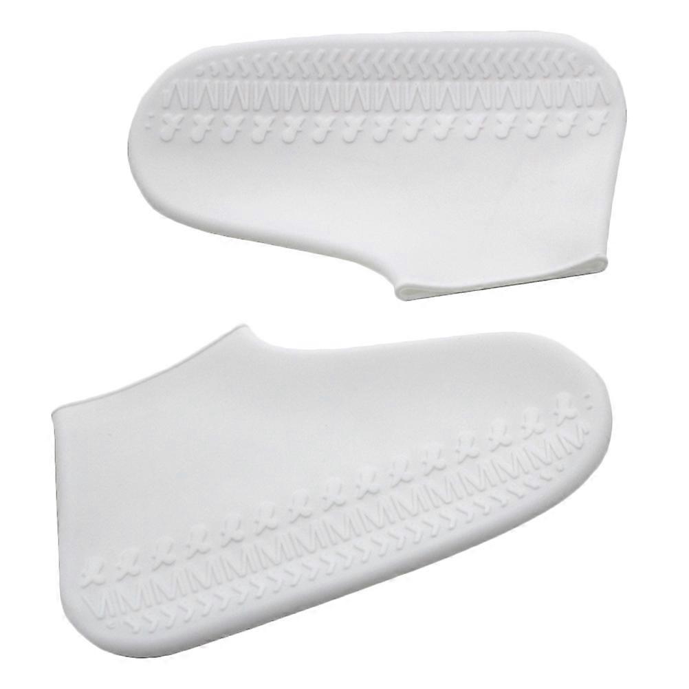 Silicone Shoe Covers Rainproof Shoes Protector for 1Pair White