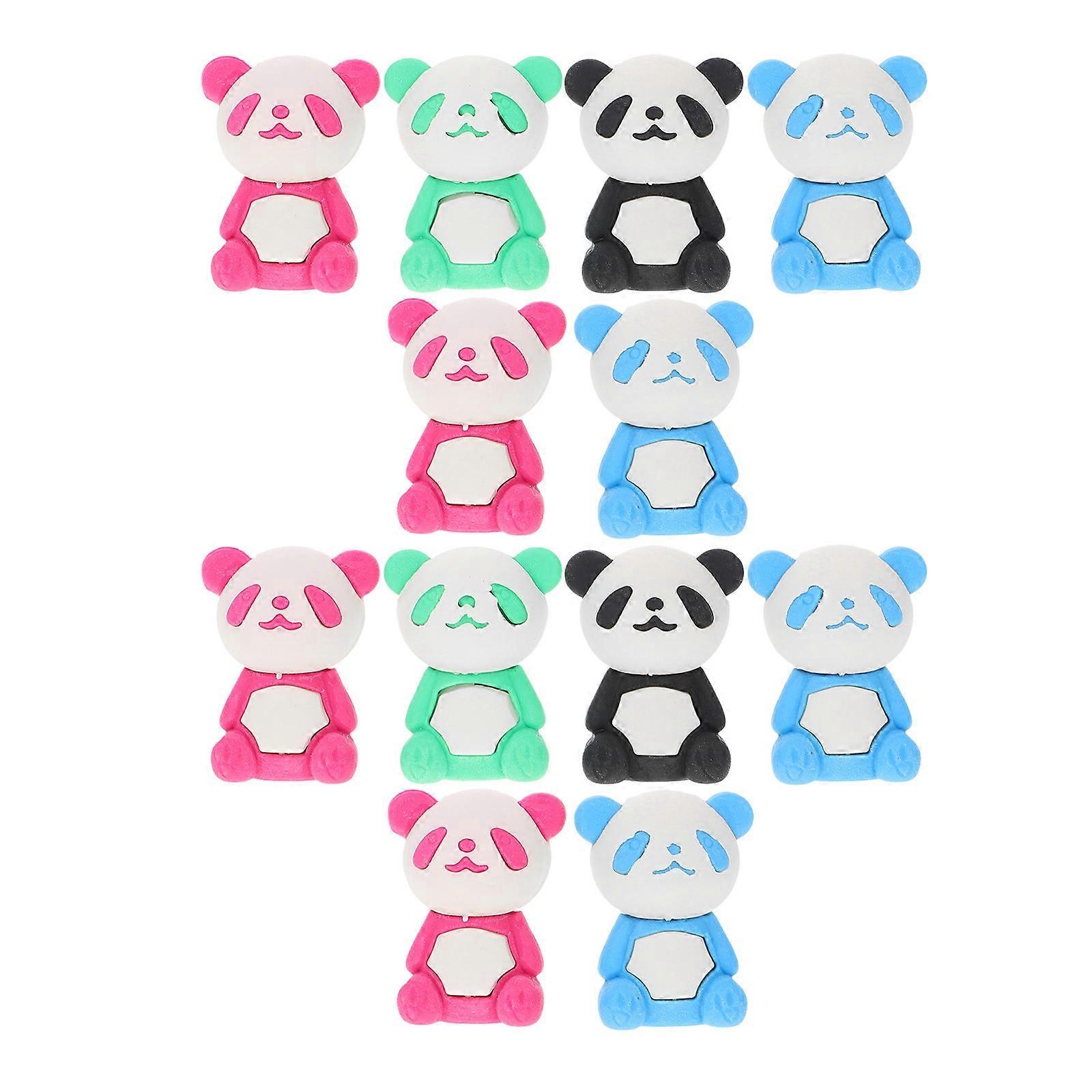 Cartoon Kid Eraser Panda Rubber Erasing Tool 16Pcs for Classroom Decor