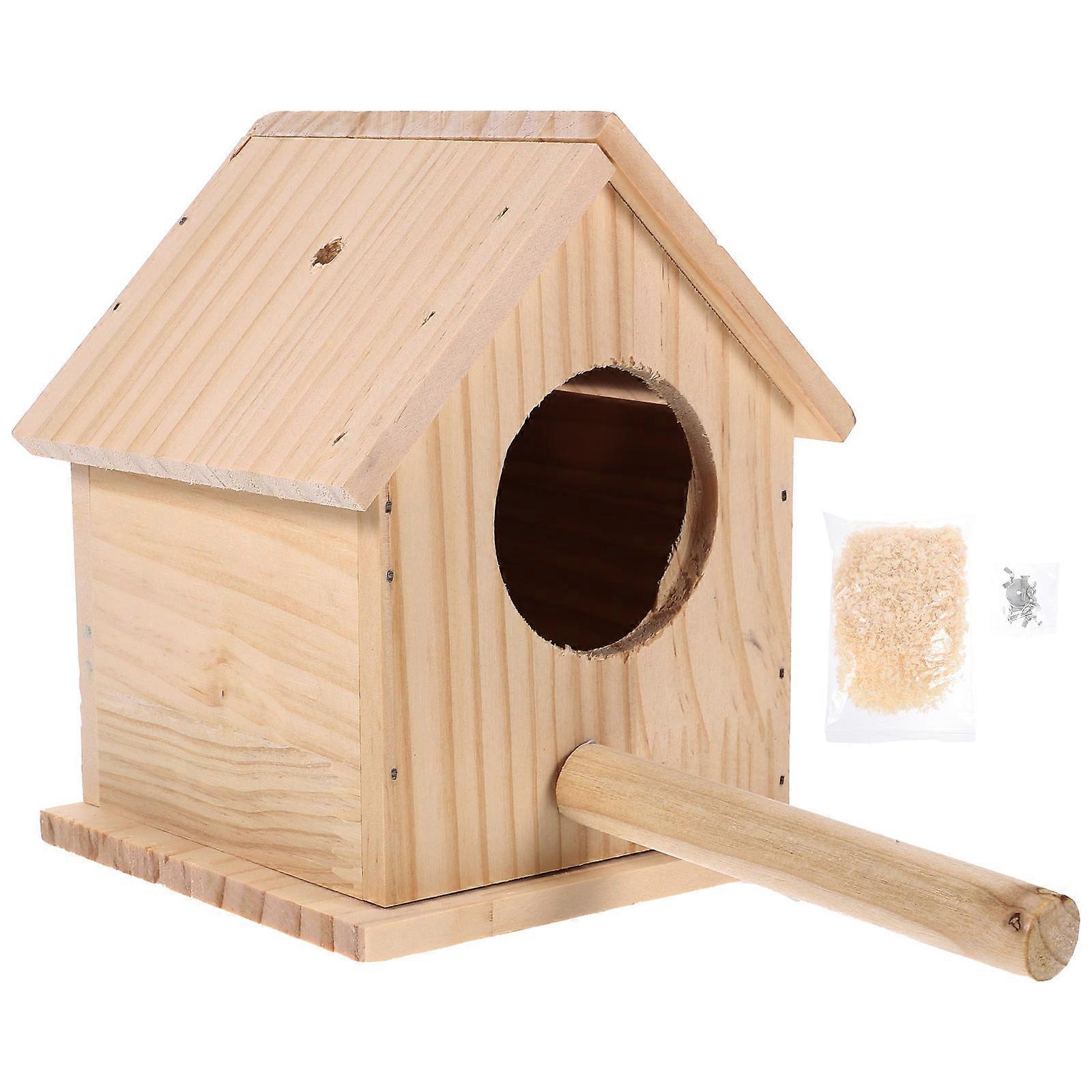 Bird Wooden Nest for Breeding Function 1Pcs Practical Wooden Breeding Box