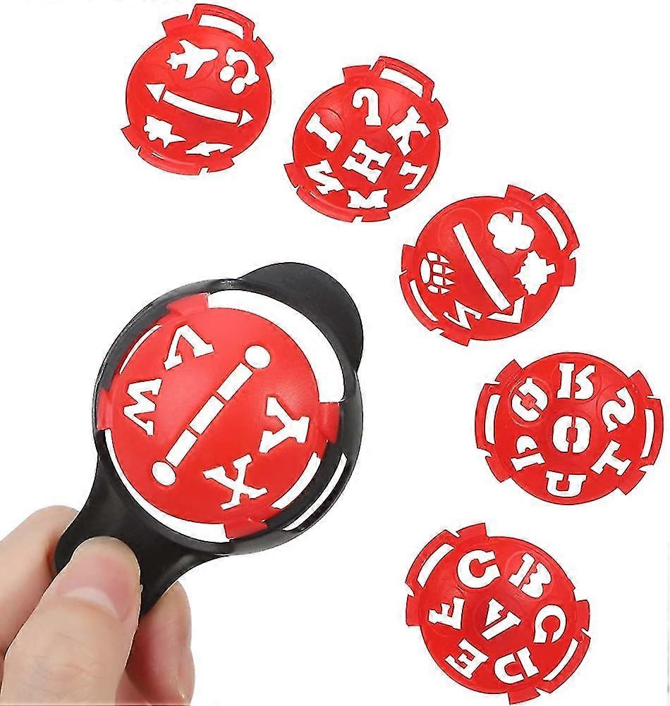 2025 7Pcs Ball Liner Line Marker Template Letter Pattern Ball Scribe Template Drawing Alignment Tool
