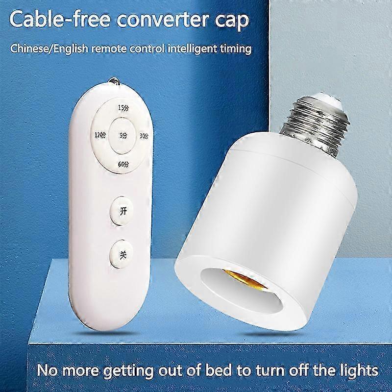 26-27 Wireless Remote Control E27 Light Socket Lamp Holder 8M Range For LED Bulbs Lamp Socket Wireless Light Switch Kit AC180-250V