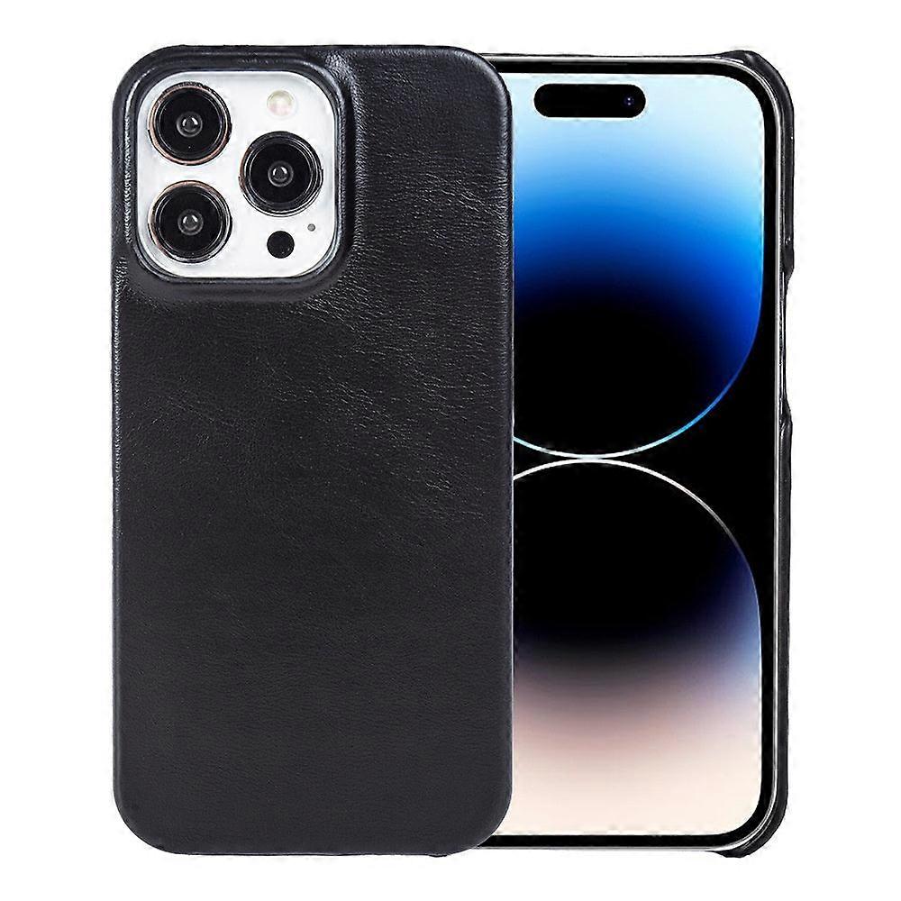 Case For Iphone 13 Pro Black Leather No10536