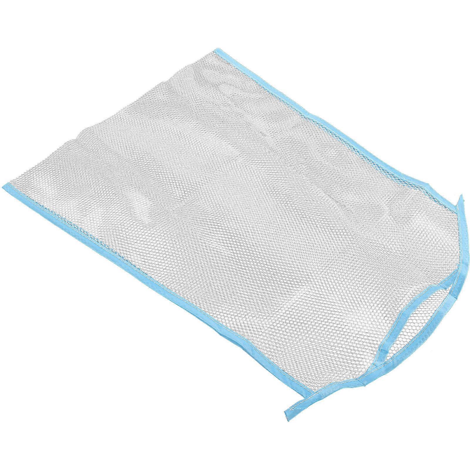 Foldable Sky-Blue Drying Net for Outdoor Laundry Use