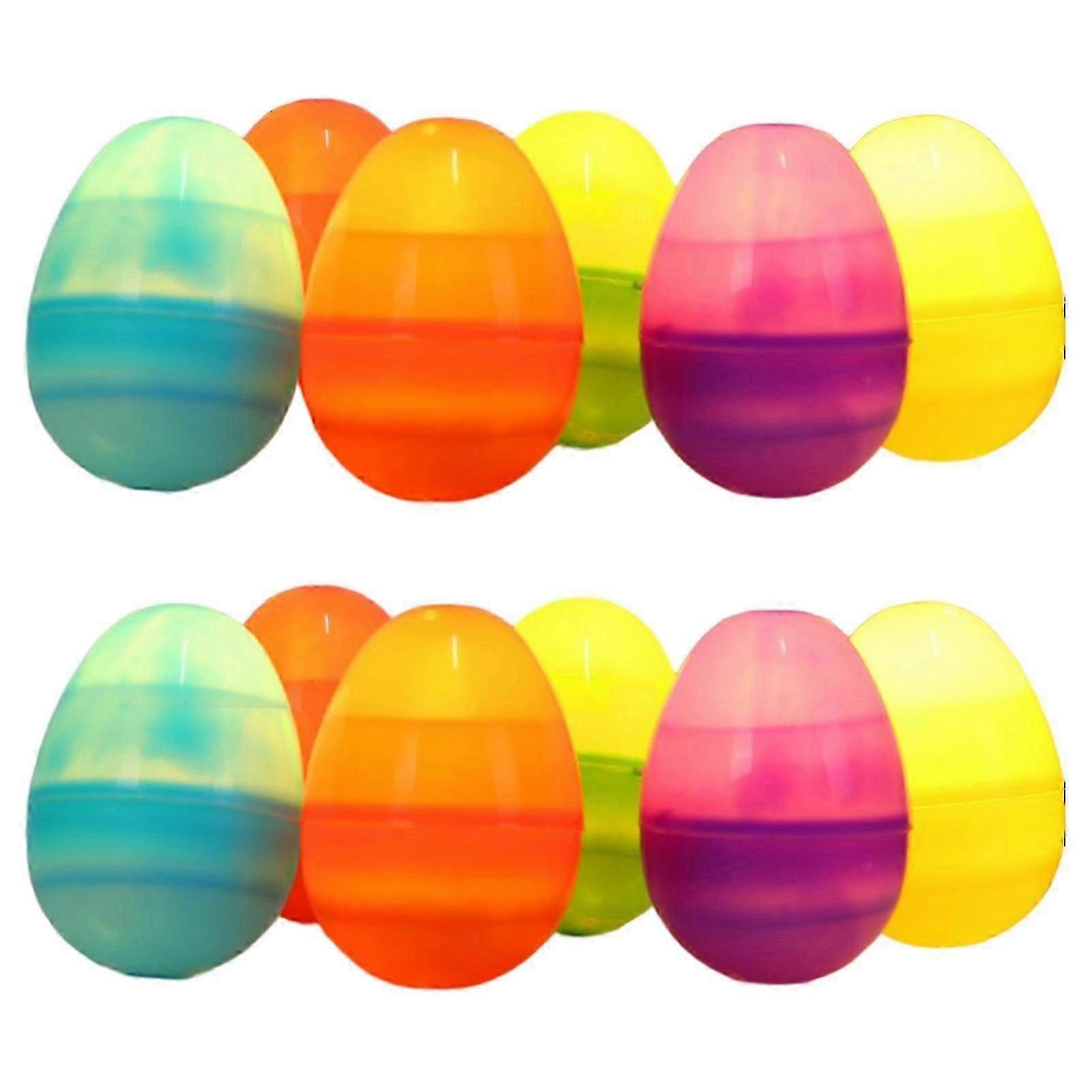 12/Pack Glow-In-The-Dark Easter Egg Colorful Easter Egg Decoration Crafts for Easter Home 26-27s