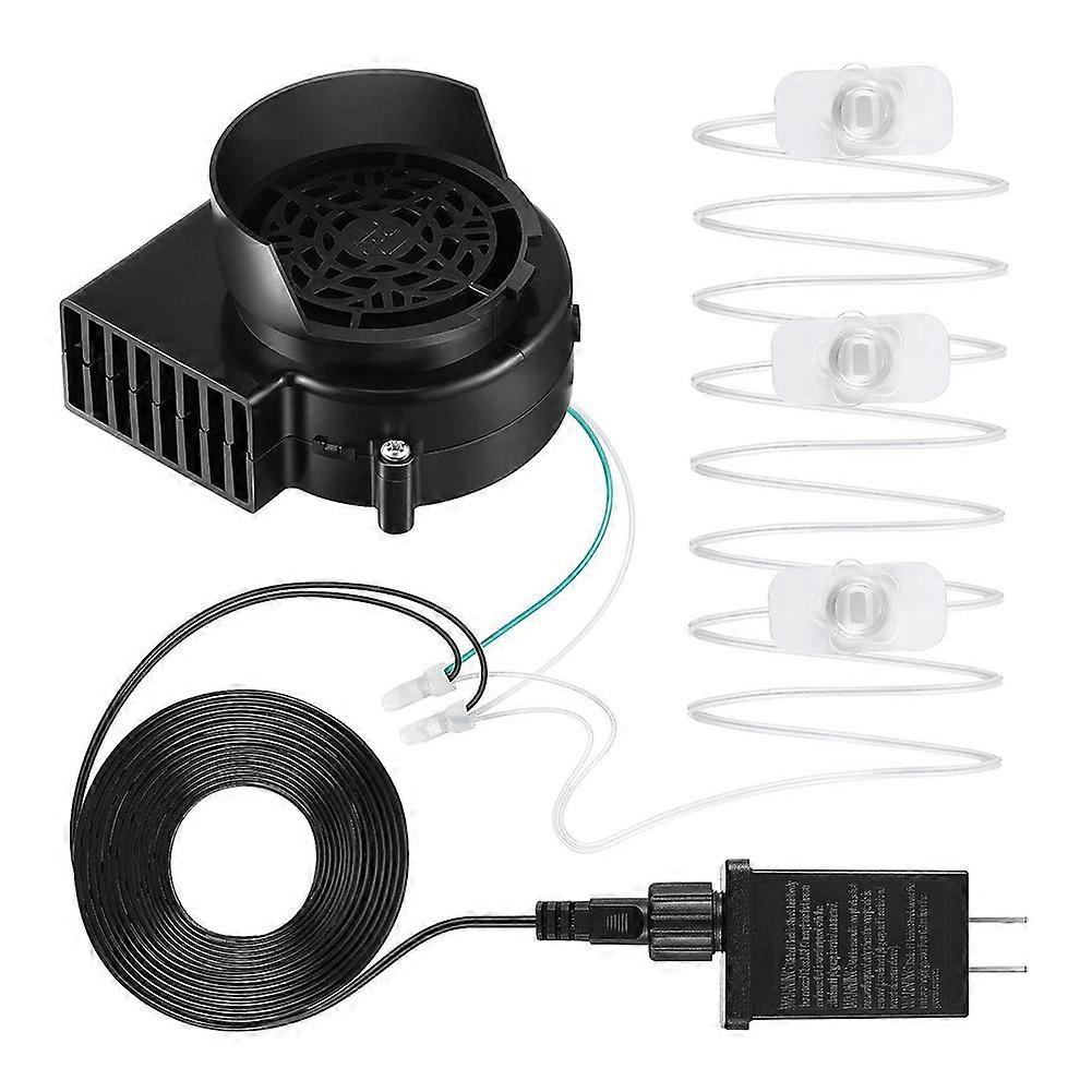Replacement Fan Blower, 12V 0.8A Mini Air Blower with 3 LED Light String for Inflatables Indoor Outdoor US Plug