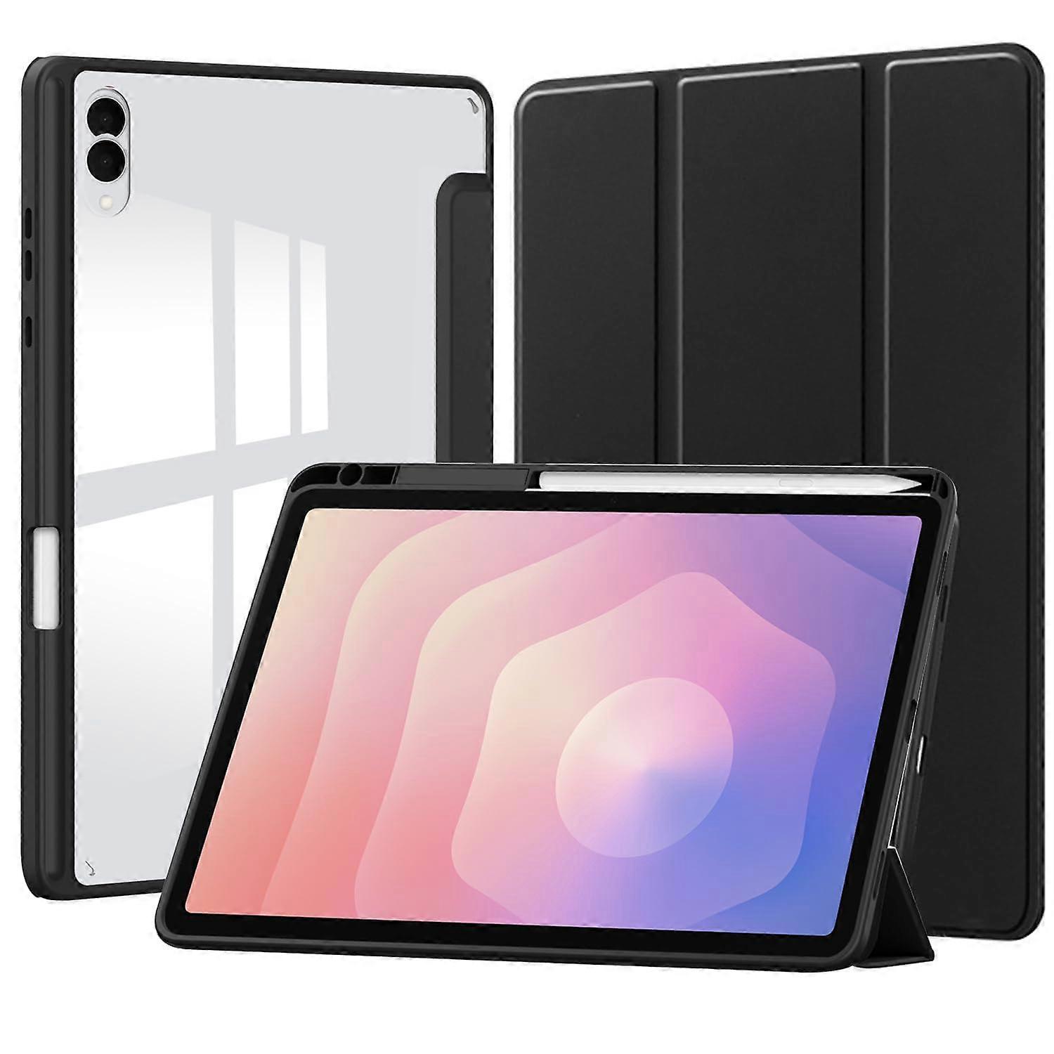Capa de couro PU com suporte triplo e proteção completa para Samsung Galaxy Tab S11 Ultra de 14,6 polegadas.