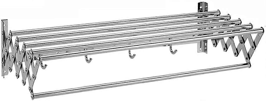 Stainless Steel Wall Mounted Folding Clothes Drying Rack for Space Saving Indoor Laundry