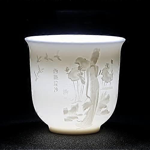 Handmade Ceramic Chinese Tea Cup with Elegant Design and Comfortable Grip,  Gift Choice