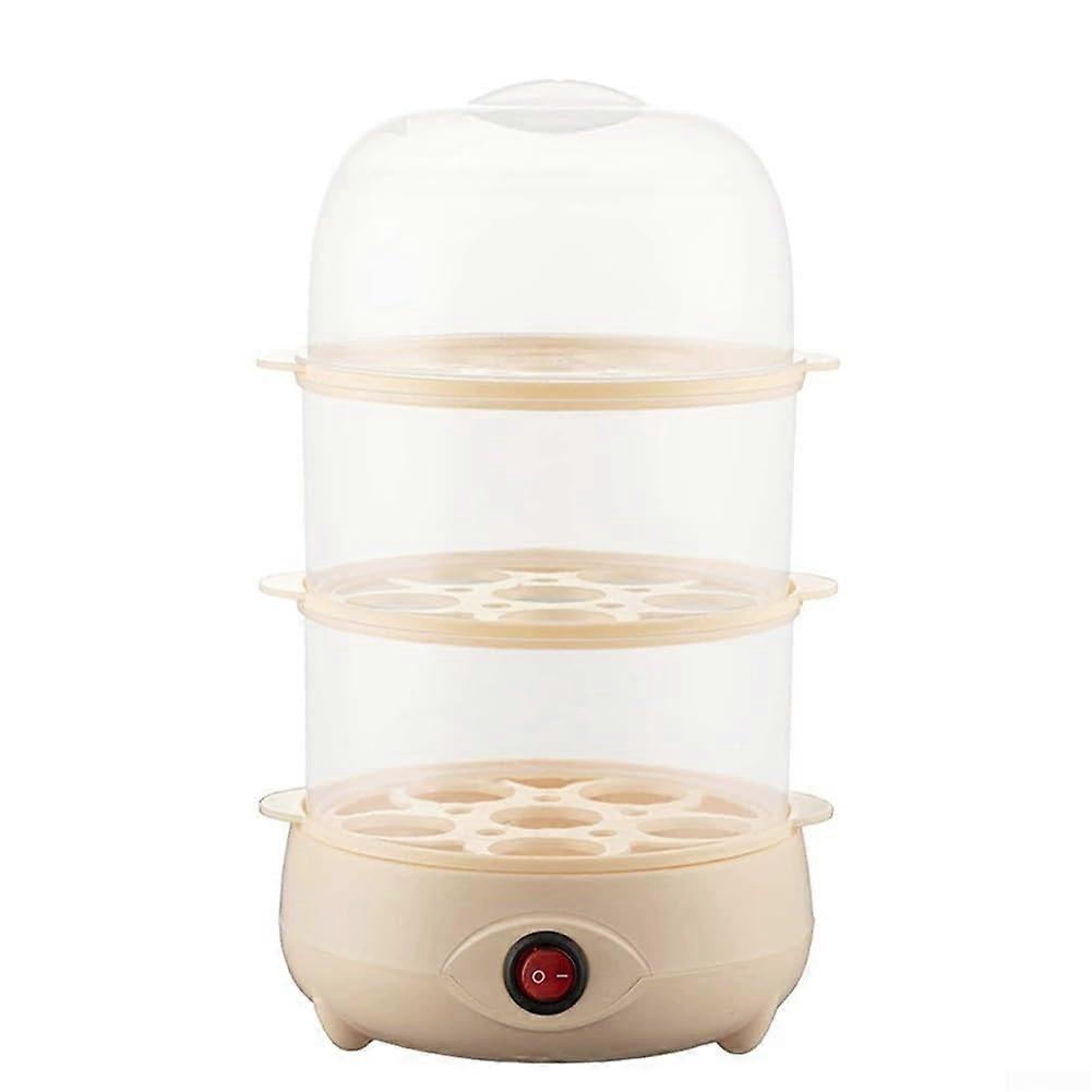 Electric Egg Cooker with Auto Shut Off, AntiDry Protection, 5 Egg Capacity, 3Layer Yellow