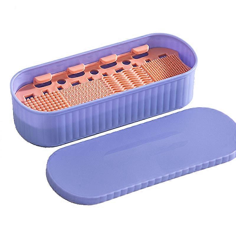 U026 Makeup Brush TRP+PP Storage Box Makeup Egg Puff Cleaning Filter Drying Rack